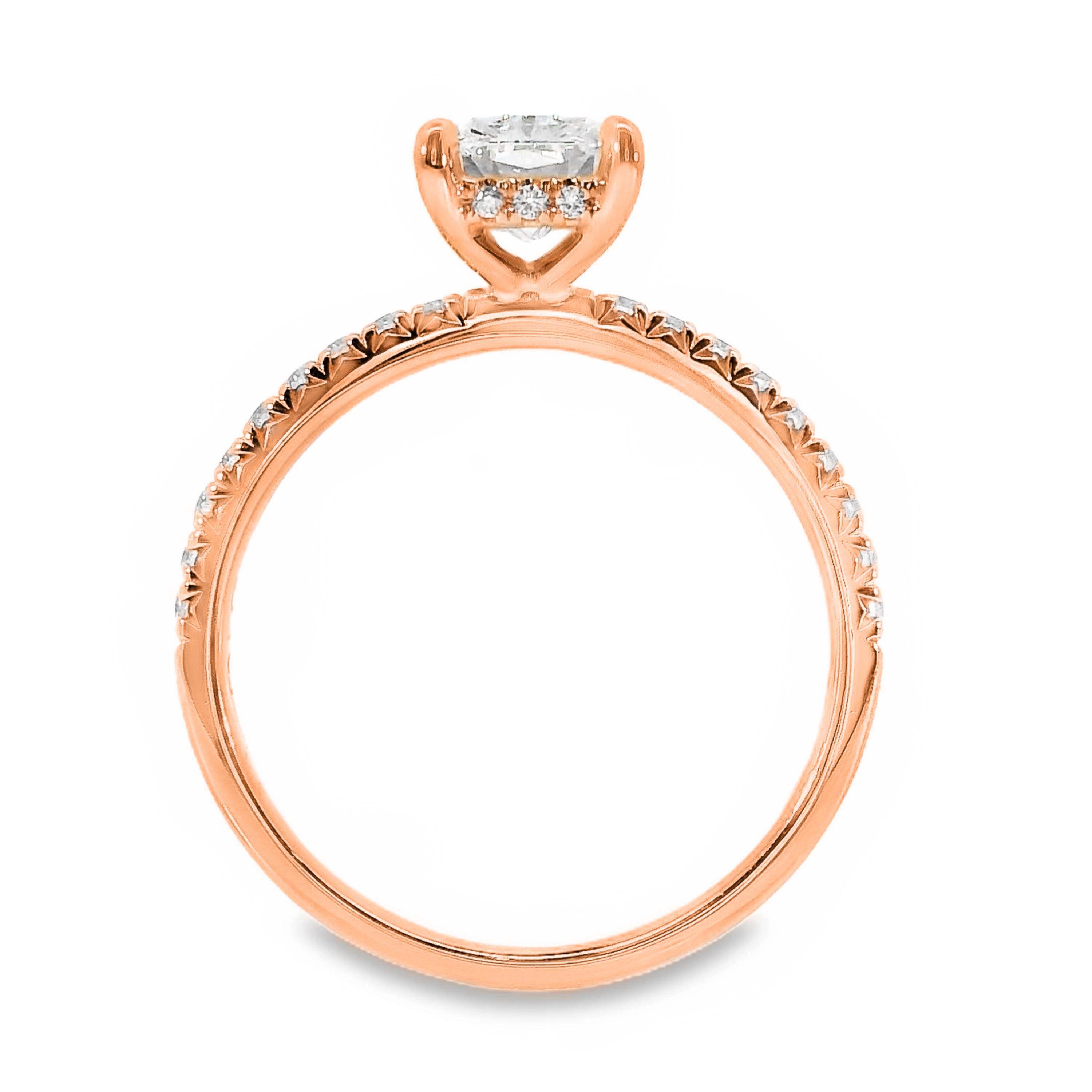 Adeline Diamond Hidden Halo Radiant Cut Engagement Ring