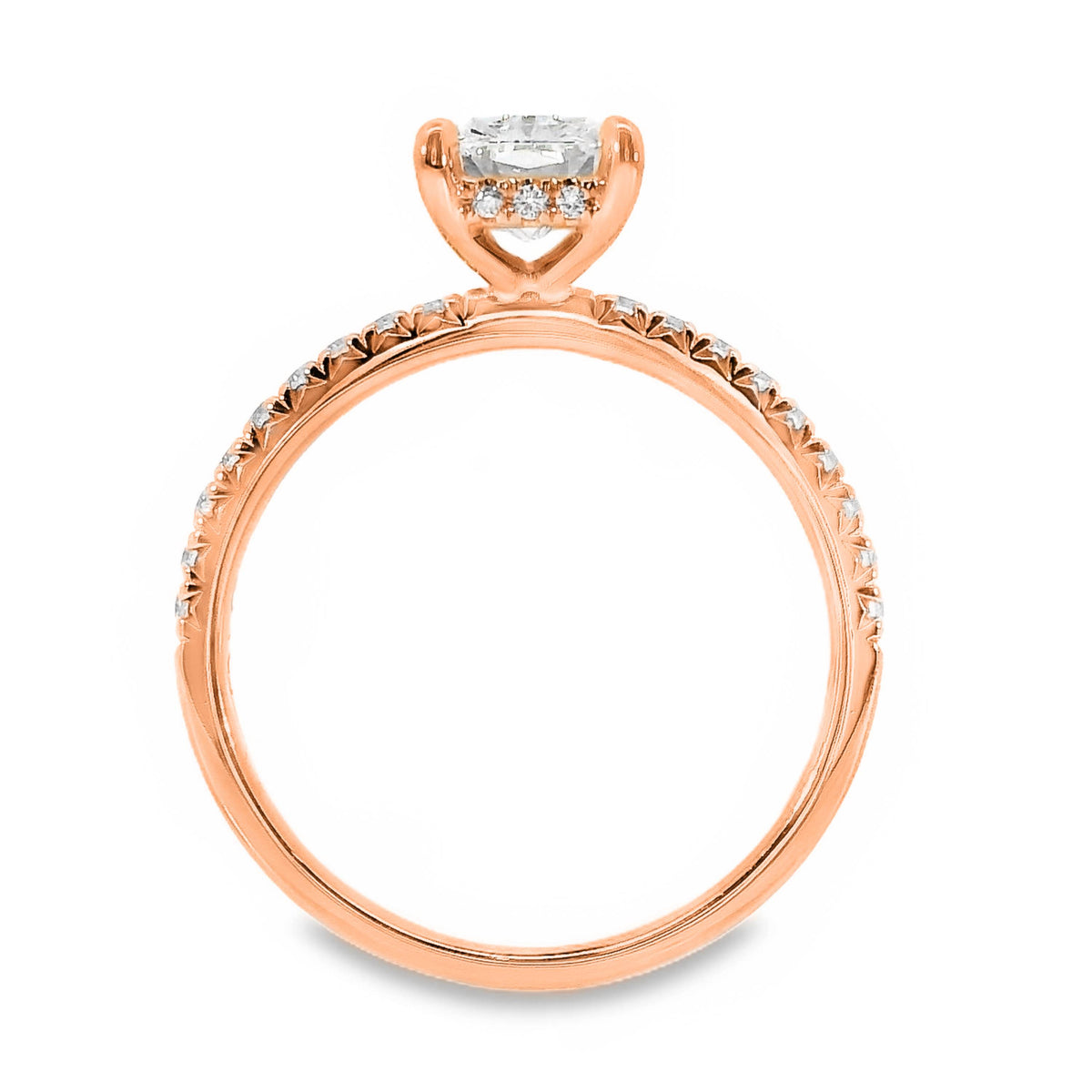 Adeline Diamond Hidden Halo Radiant Cut Engagement Ring