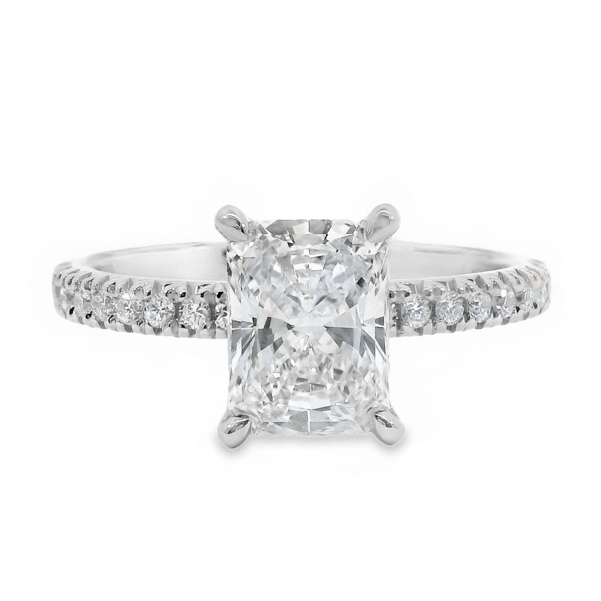Adeline Lab Grown Diamond Hidden Halo Radiant Cut Engagement Ring