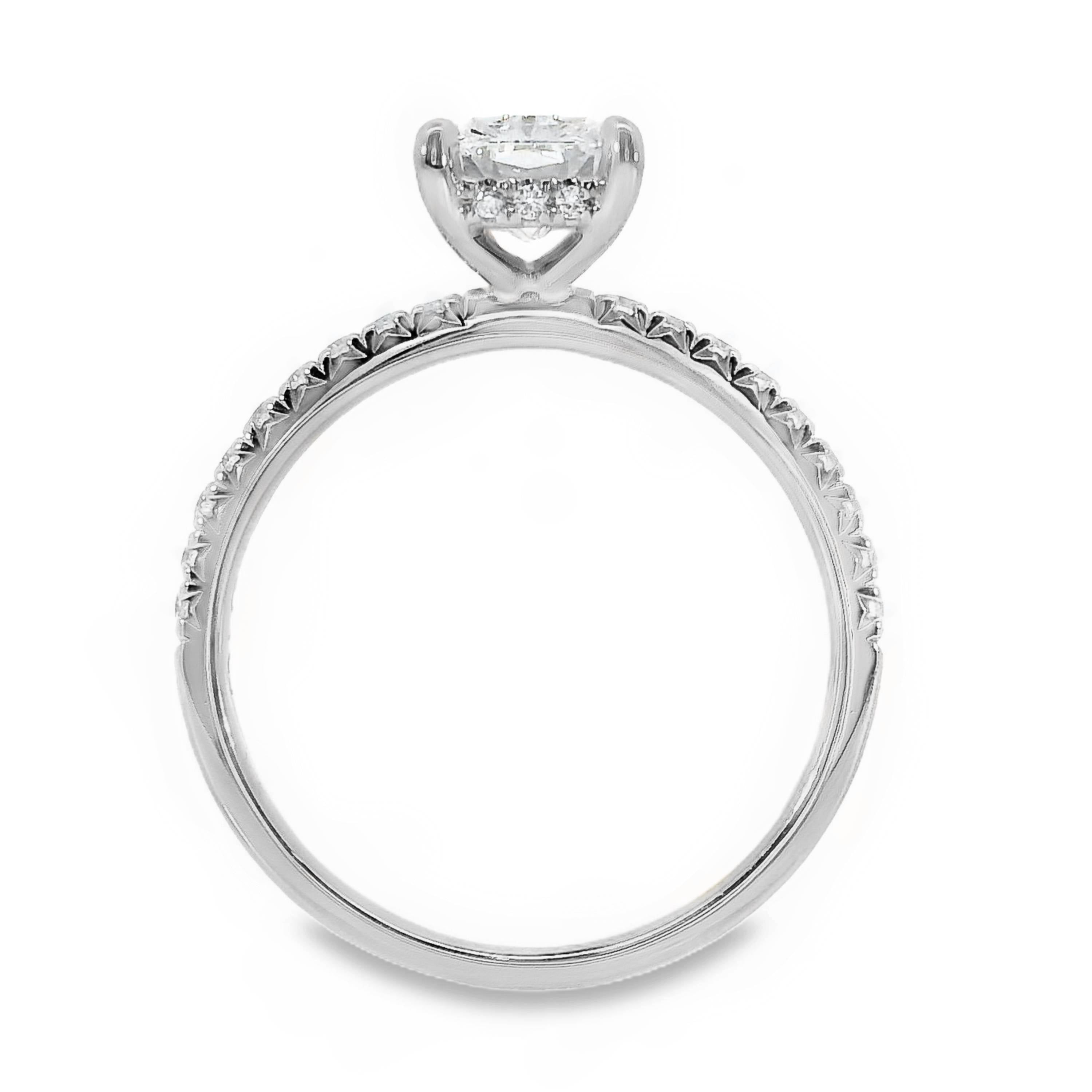 Adeline Diamond Hidden Halo Radiant Cut Engagement Ring
