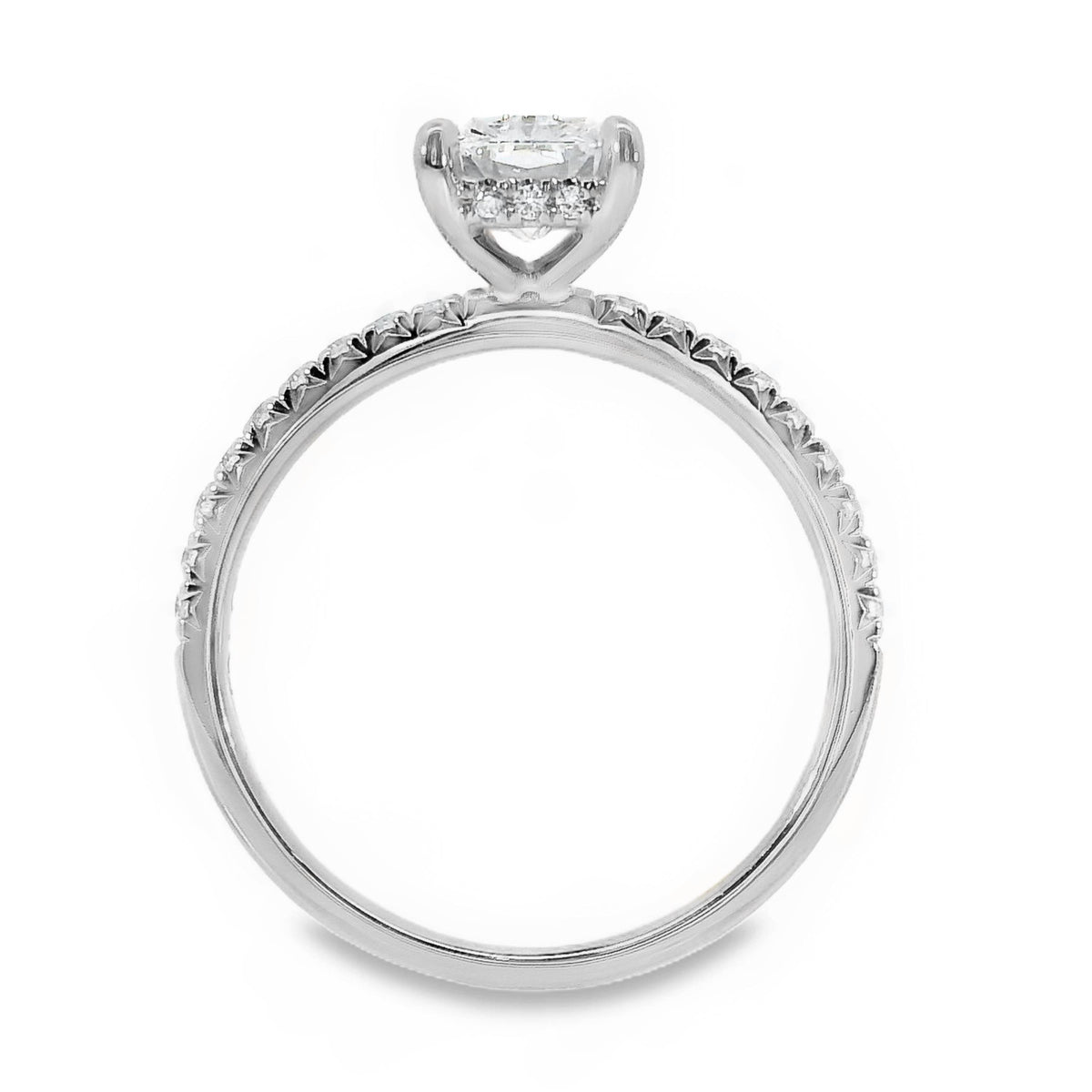 Adeline Diamond Hidden Halo Radiant Cut Engagement Ring