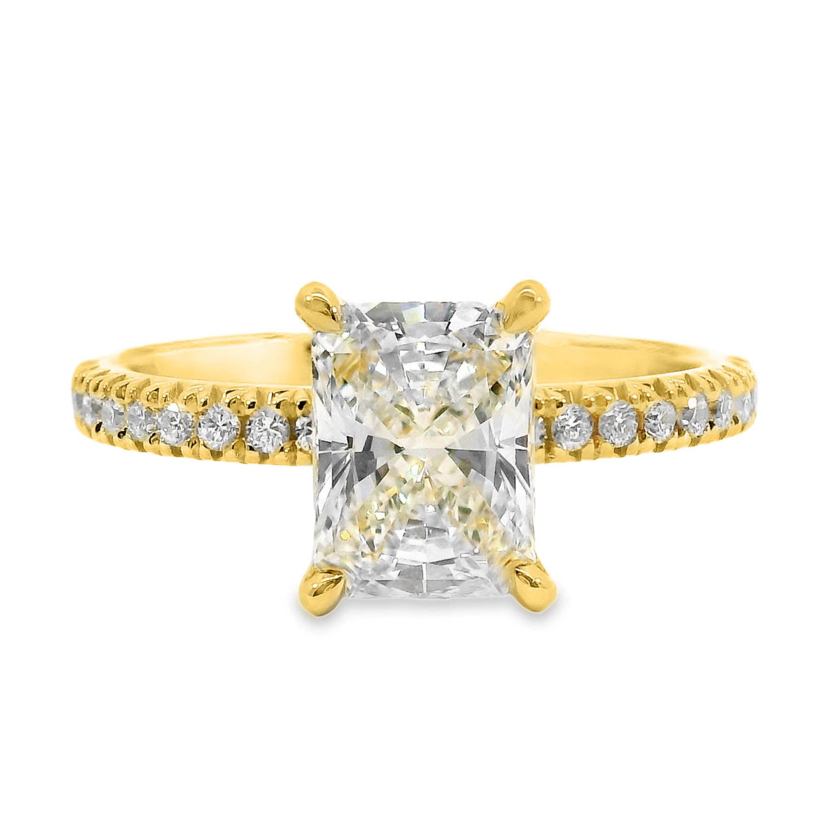 Adeline Diamond Hidden Halo Radiant Cut Engagement Ring