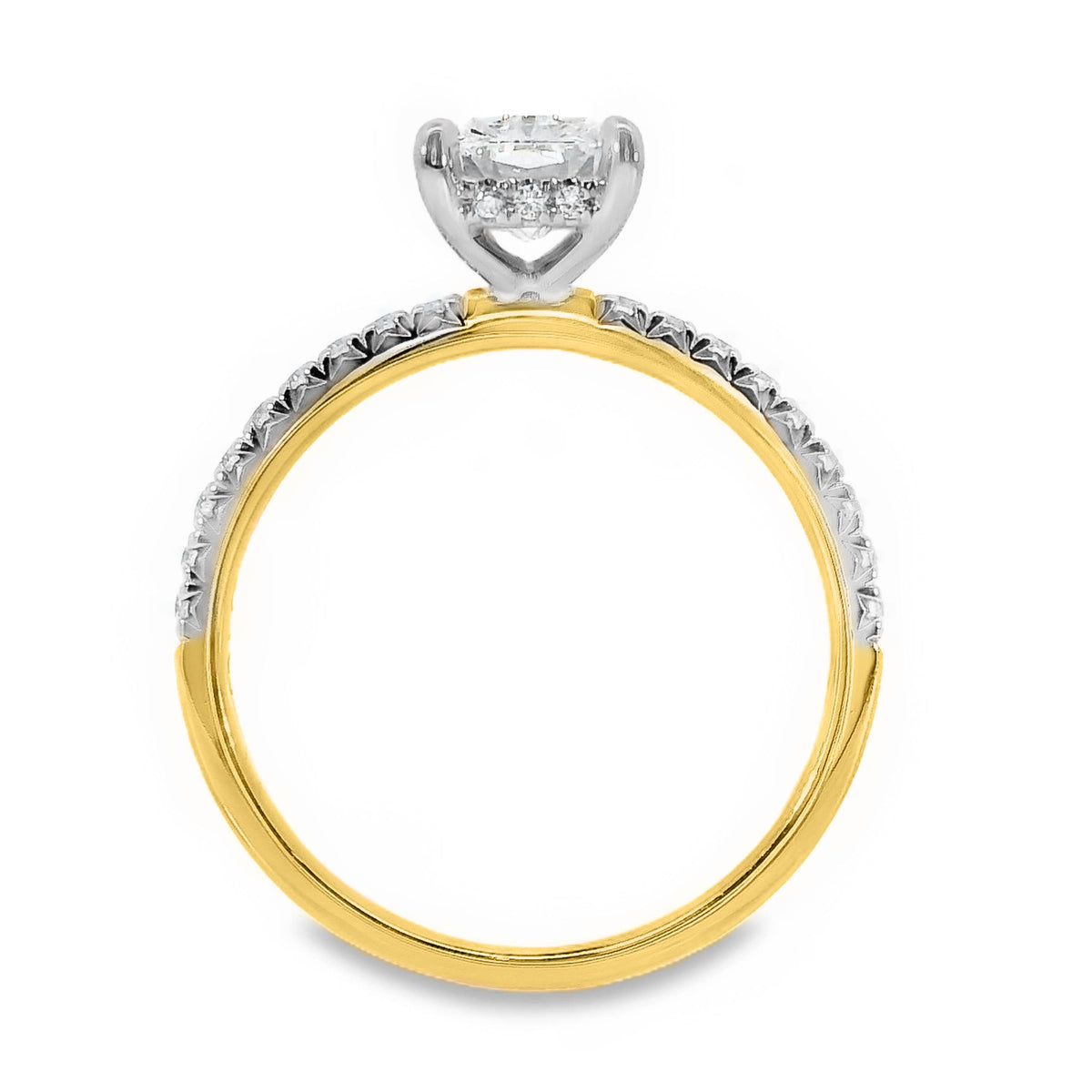 Adeline Diamond Hidden Halo Radiant Cut Engagement Ring