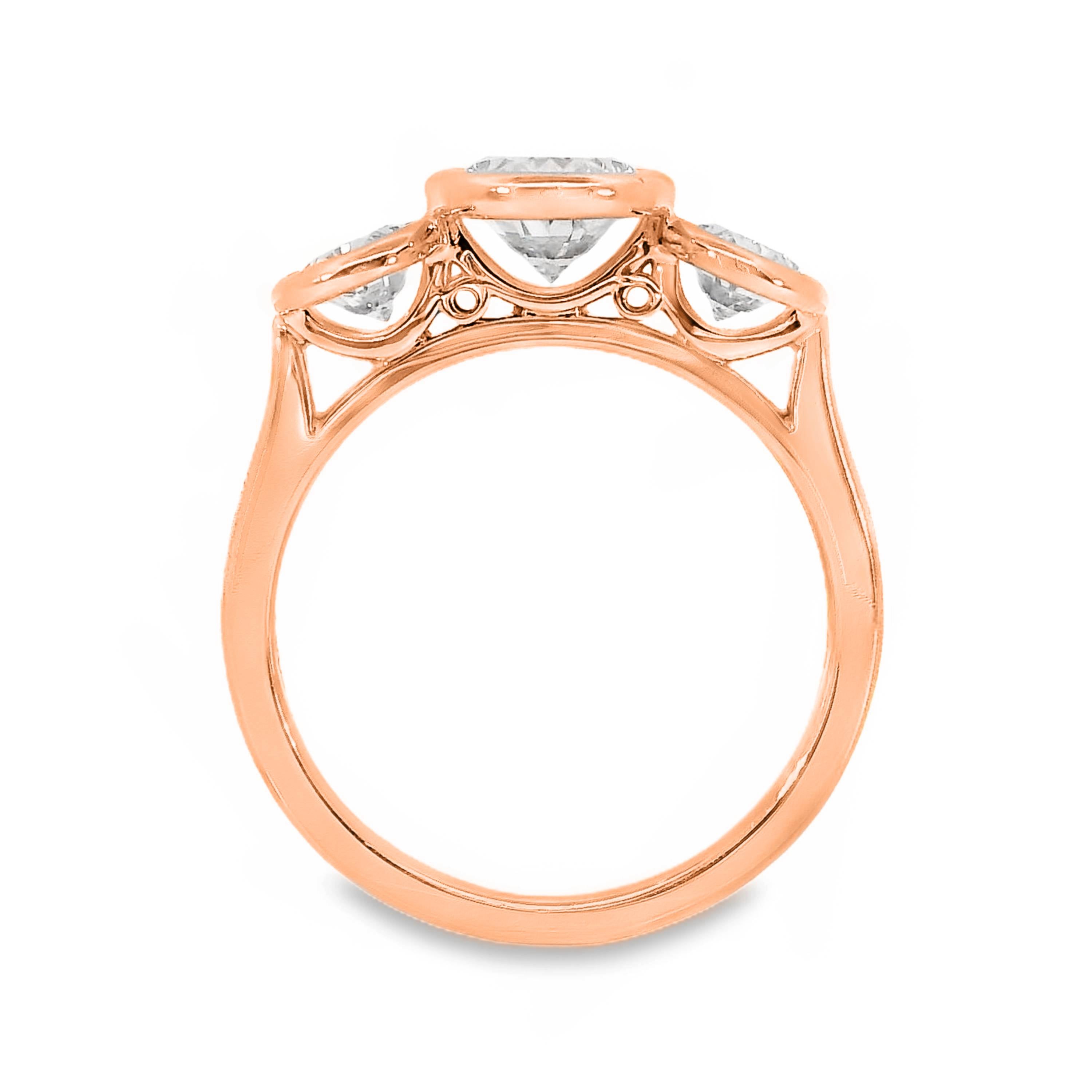 Tabitha Diamond Trilogy Oval Cut Engagement Ring