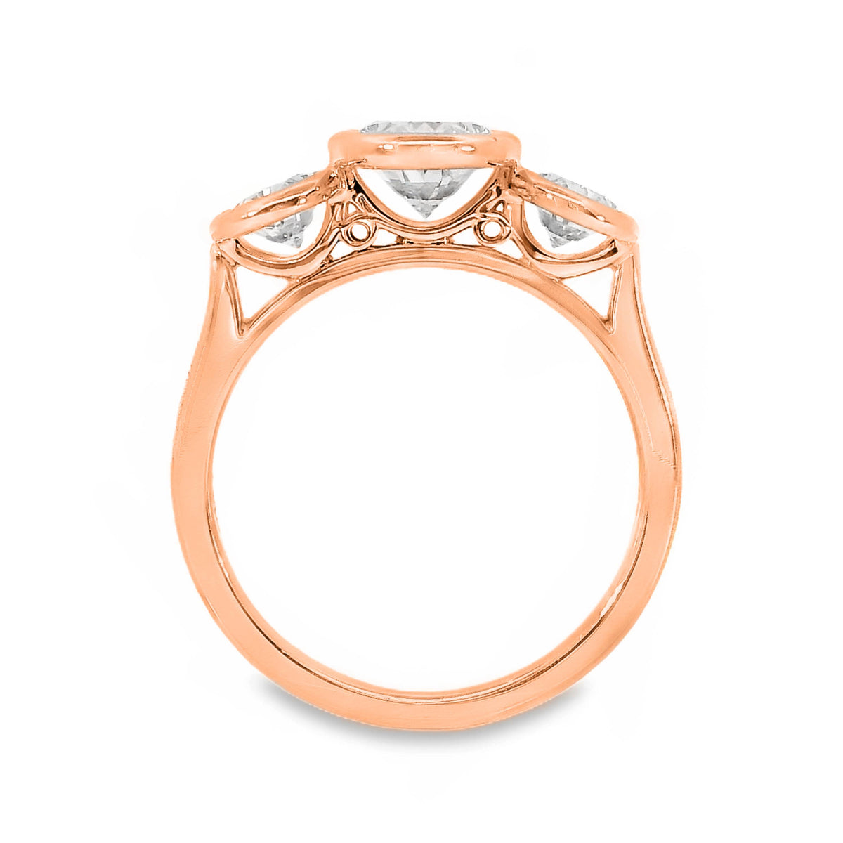 Tabitha Diamond Trilogy Oval Cut Engagement Ring