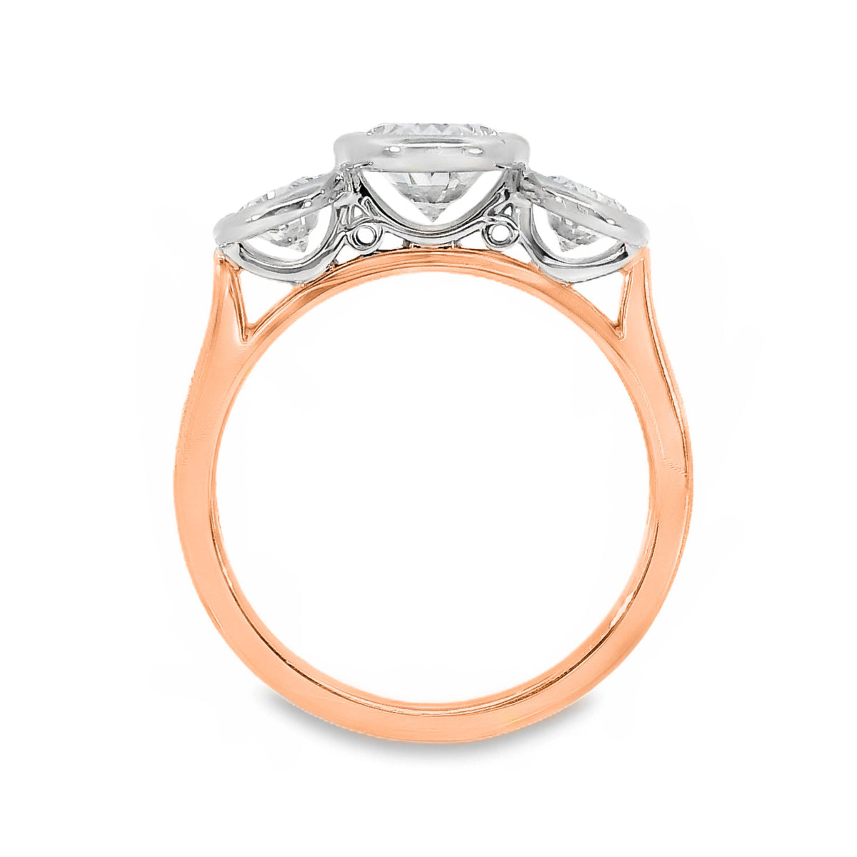 Tabitha Diamond Trilogy Oval Cut Engagement Ring