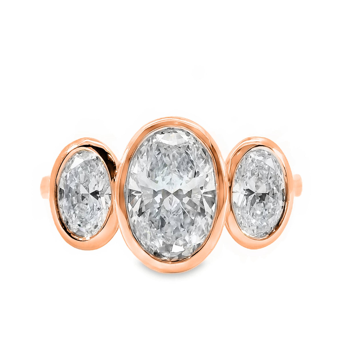 Tabitha Diamond Trilogy Oval Cut Engagement Ring