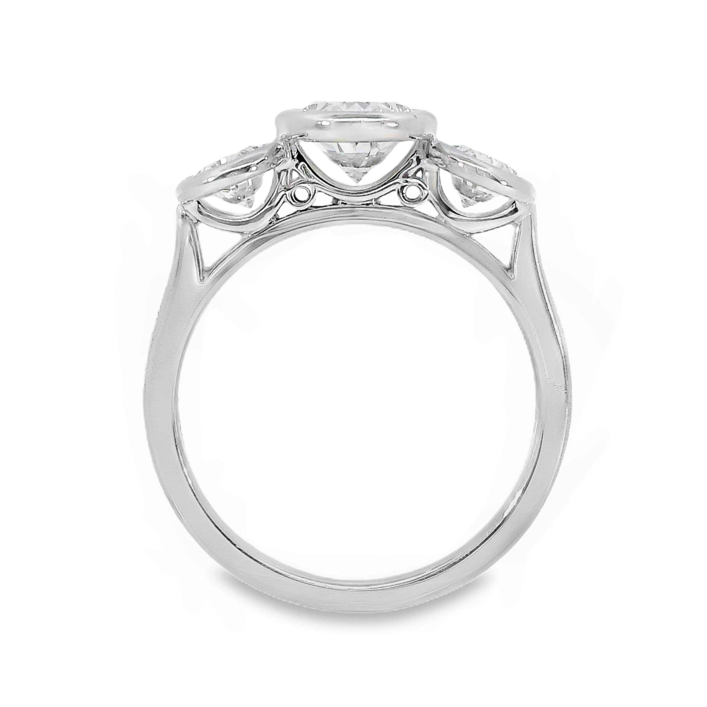 Tabitha Diamond Trilogy Oval Cut Engagement Ring