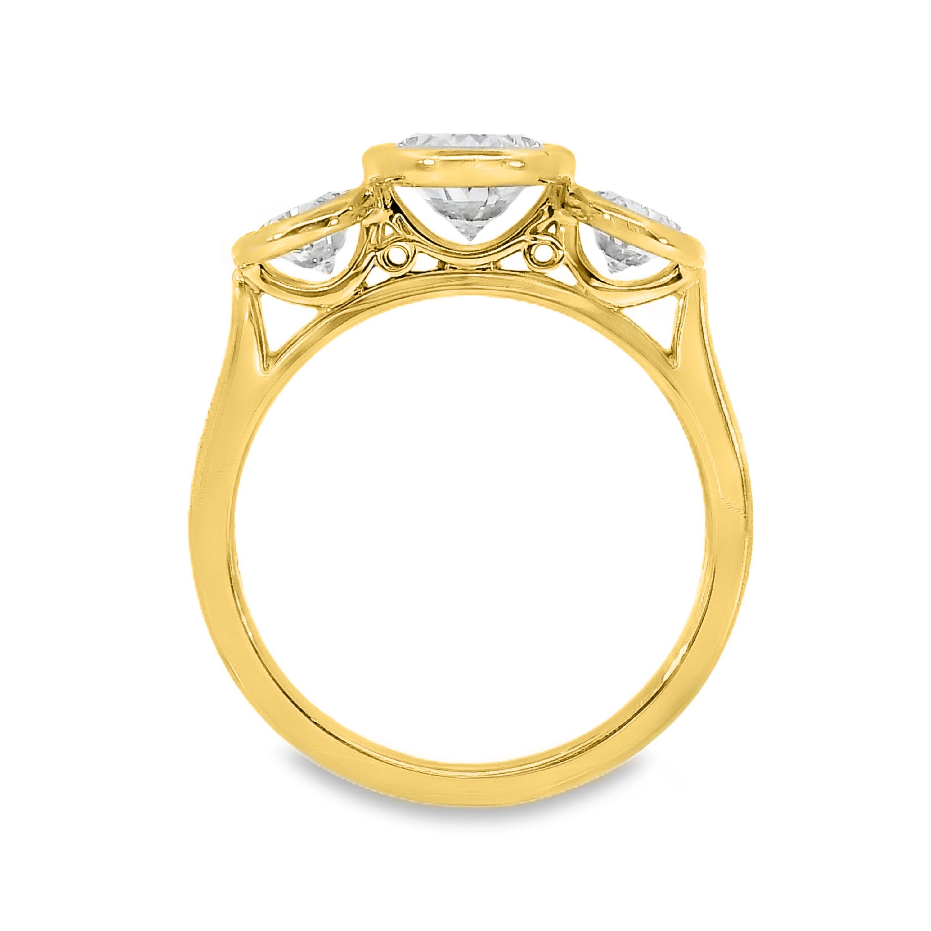 Tabitha Diamond Trilogy Oval Cut Engagement Ring