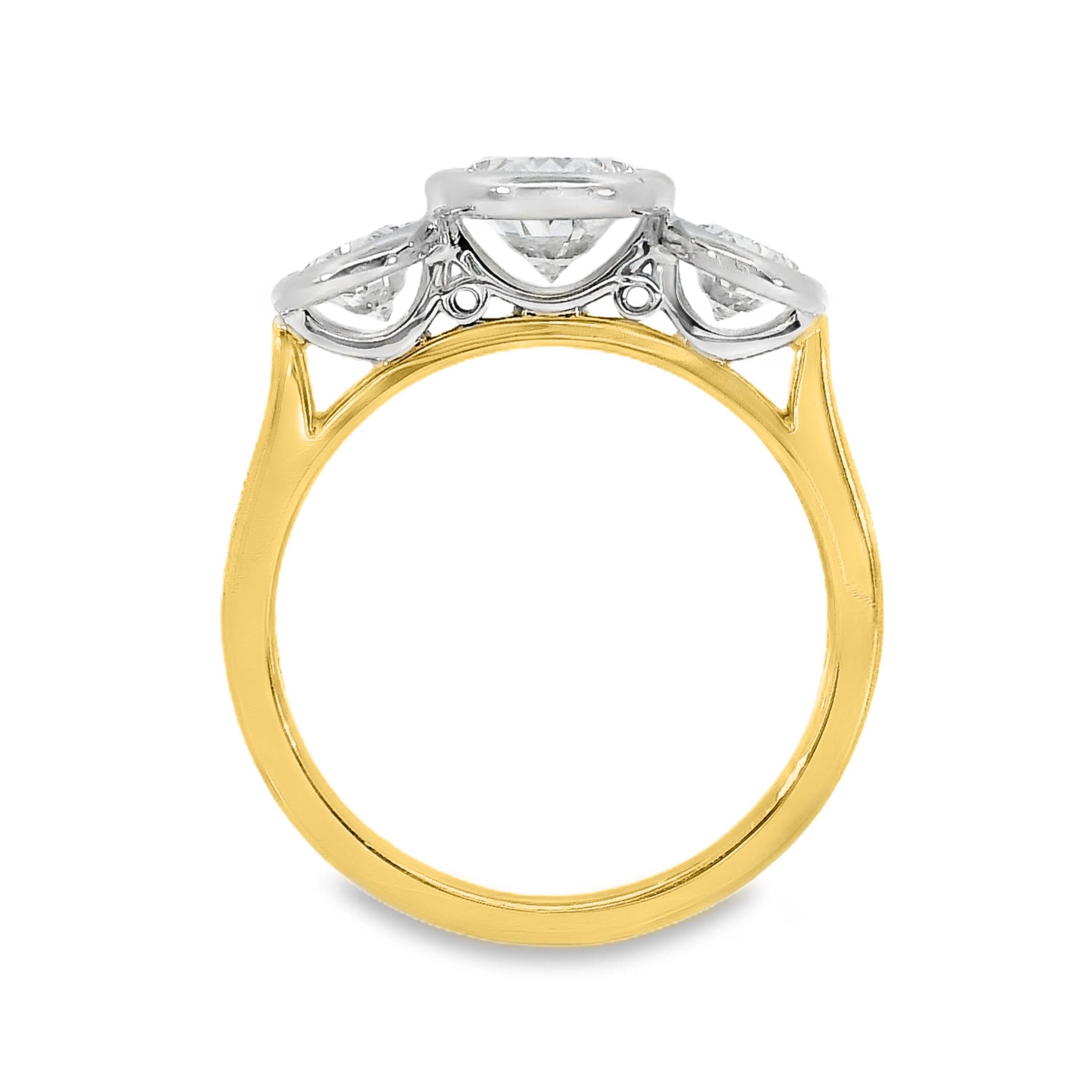 Tabitha Diamond Trilogy Oval Cut Engagement Ring