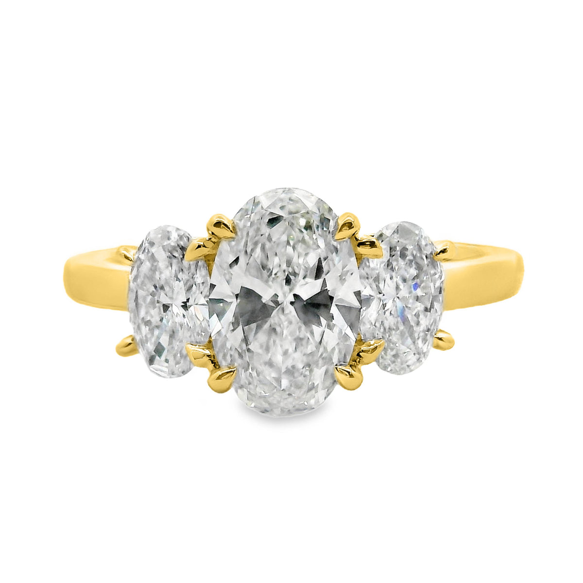 Mabel Lab Grown Diamond Trilogy Oval Cut Engagement Ring