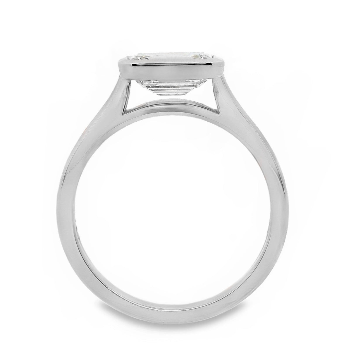 Mara Diamond Solitaire Emerald Cut Engagement Ring