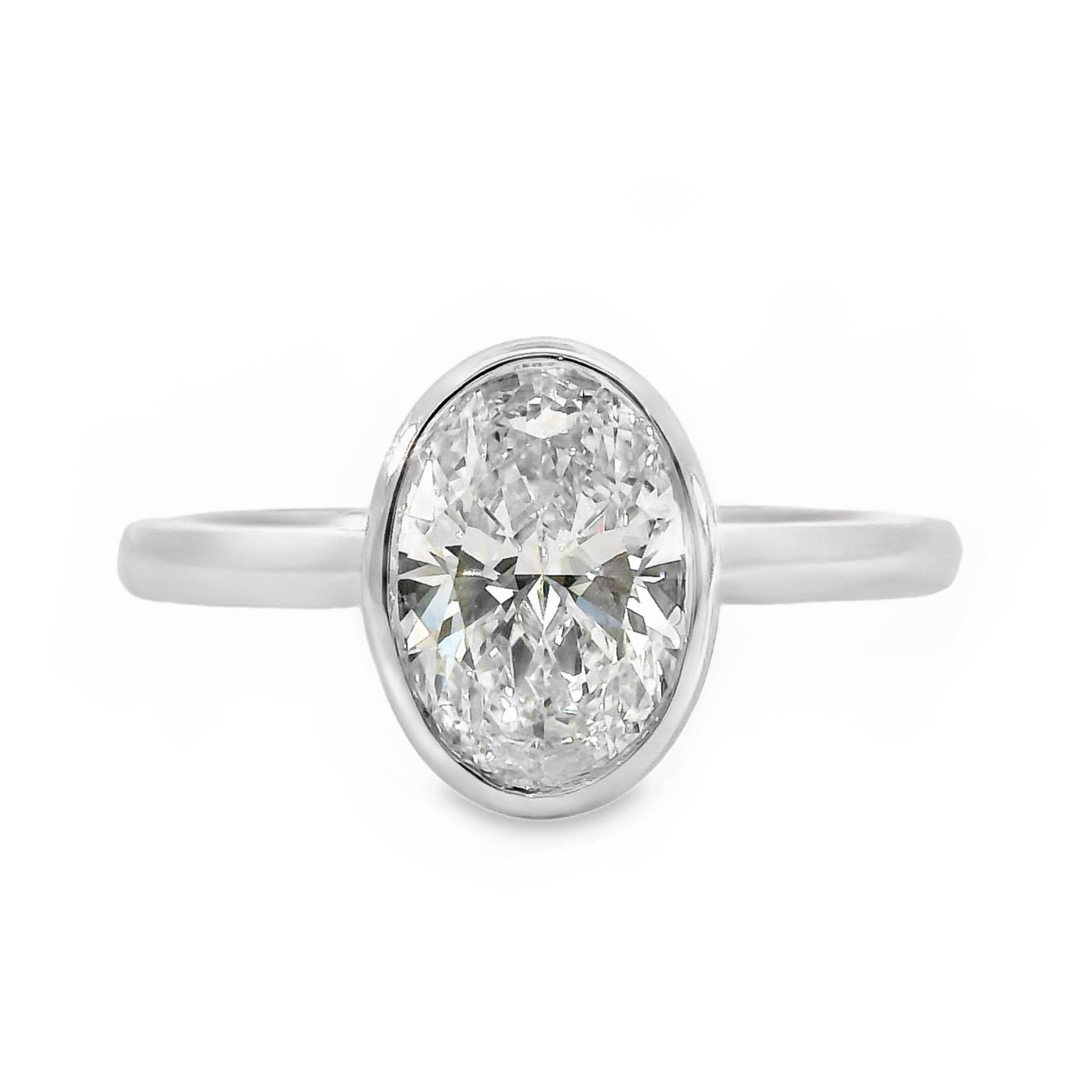 Freya Lab Grown Diamond Solitaire Oval Cut Engagement Ring