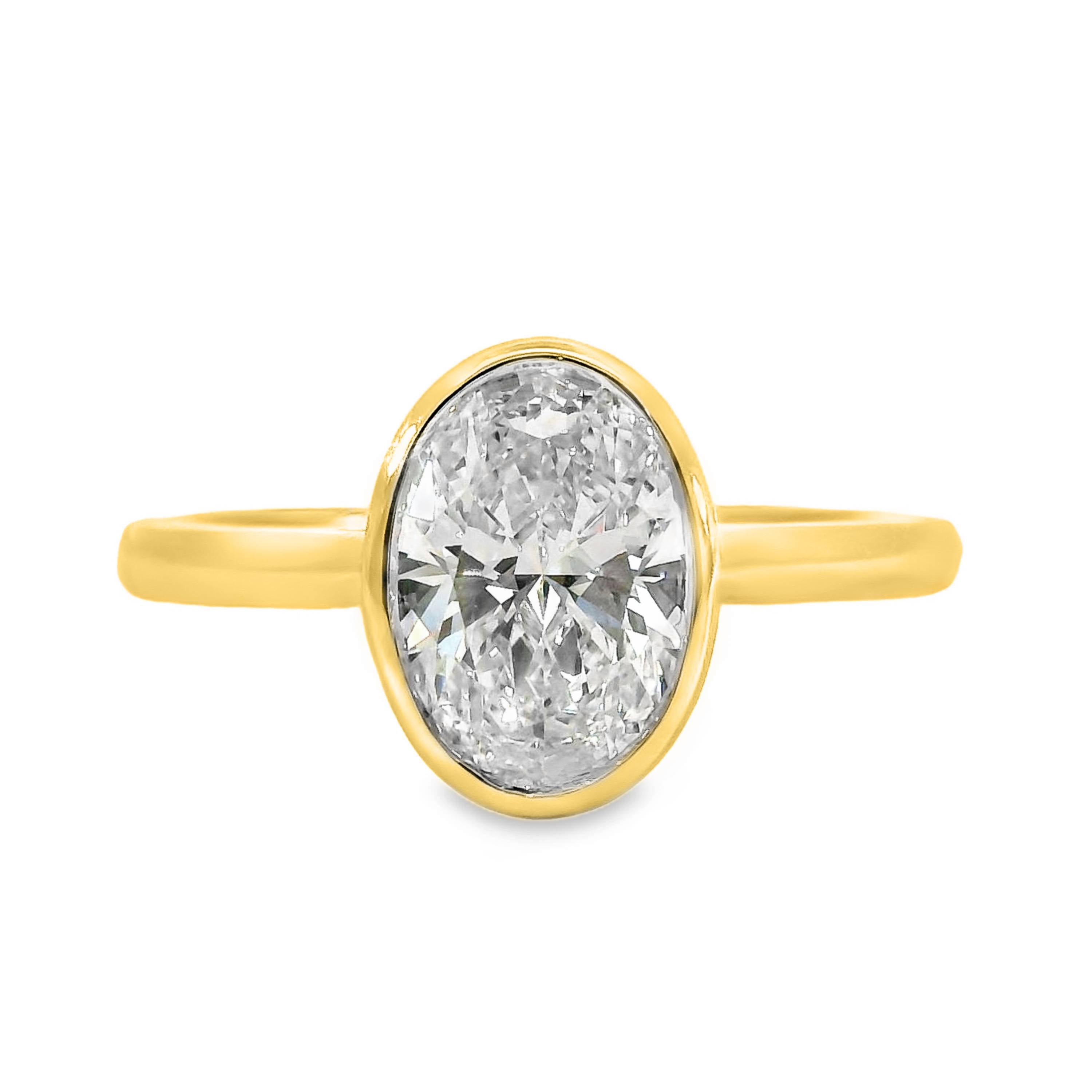 Freya Diamond Solitaire Oval Cut Engagement Ring