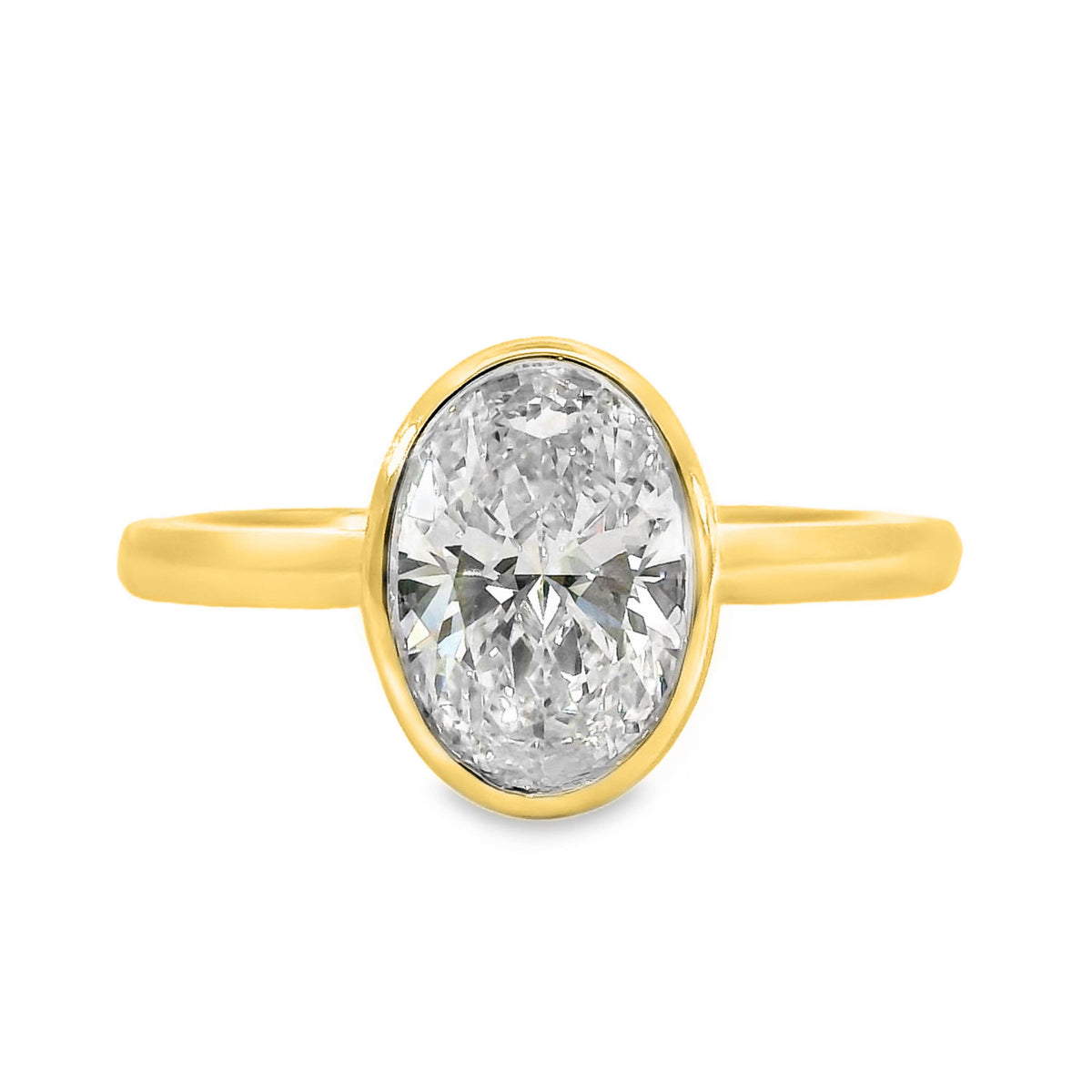 Freya Lab Grown Diamond Solitaire Oval Cut Engagement Ring