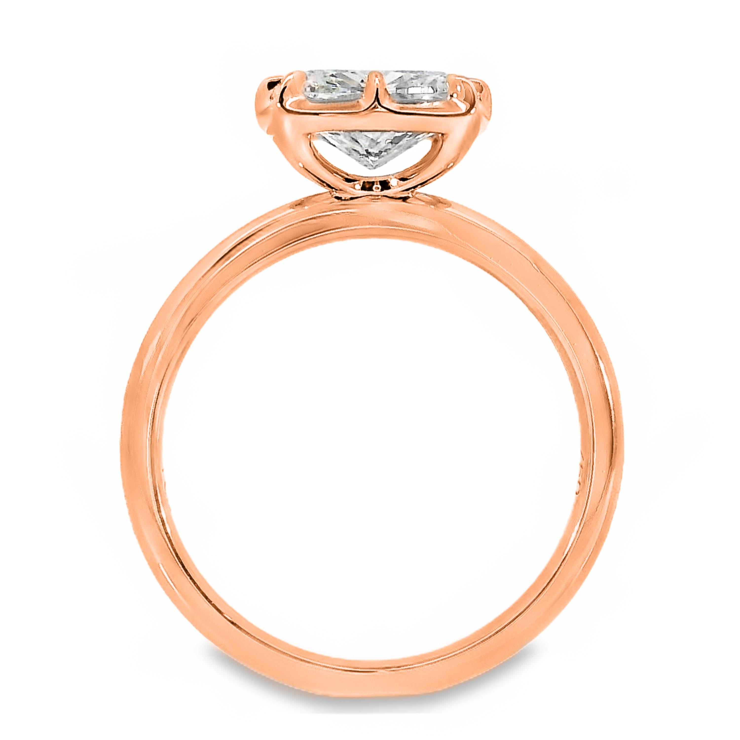Georgina Diamond Solitaire Cushion Cut Engagement Ring