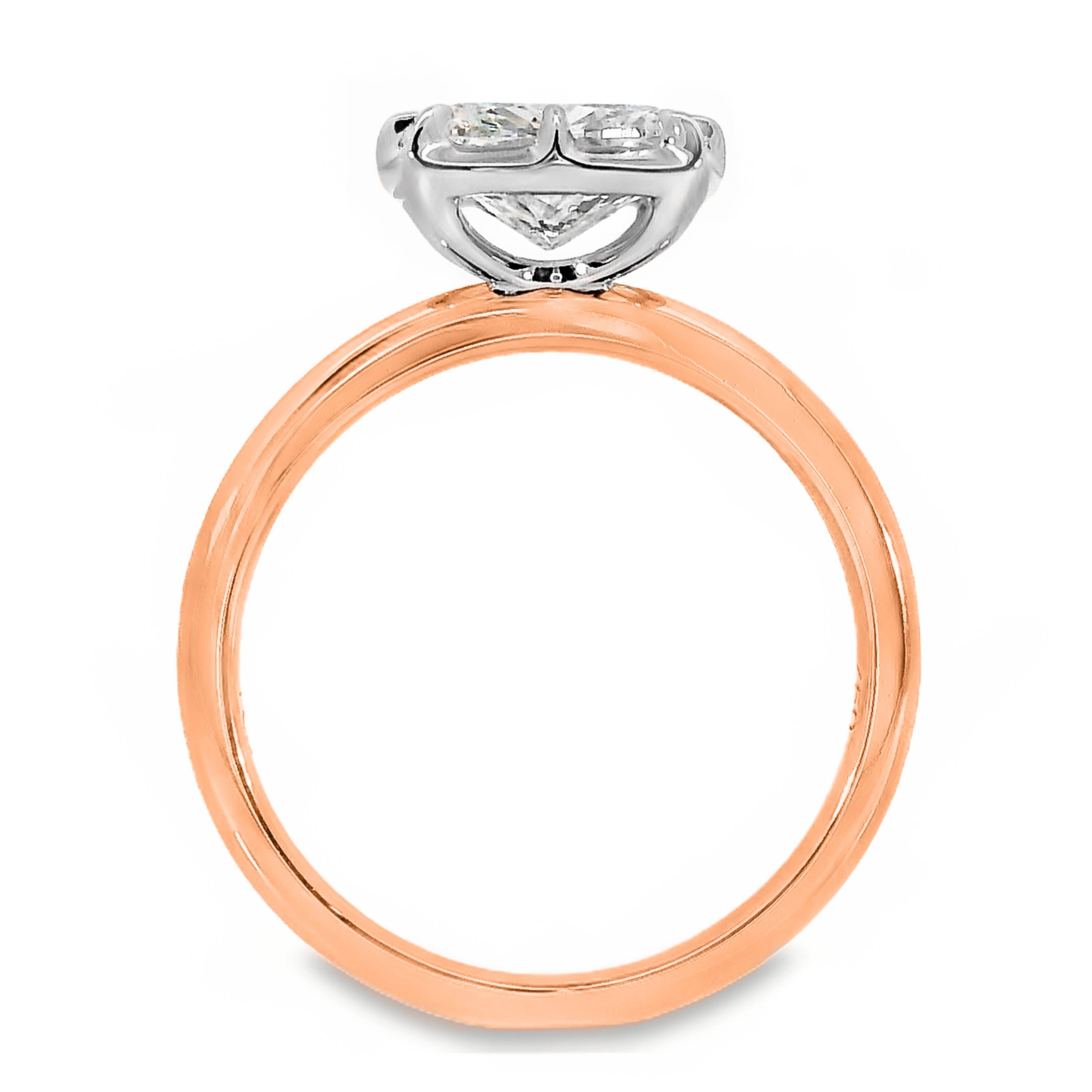 Georgina Diamond Solitaire Cushion Cut Engagement Ring