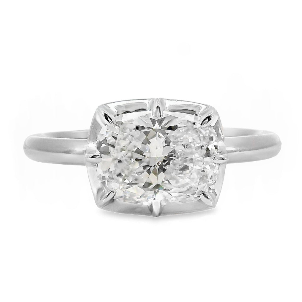 Georgina Diamond Solitaire Cushion Cut Engagement Ring