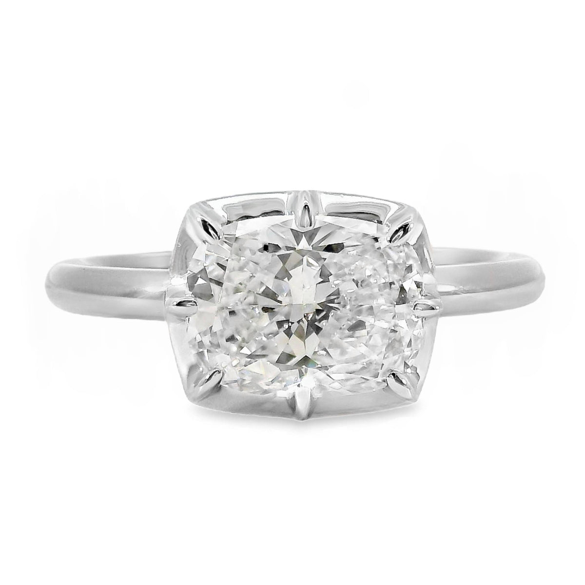 Georgina Lab Grown Diamond Solitaire Cushion Cut Engagement Ring