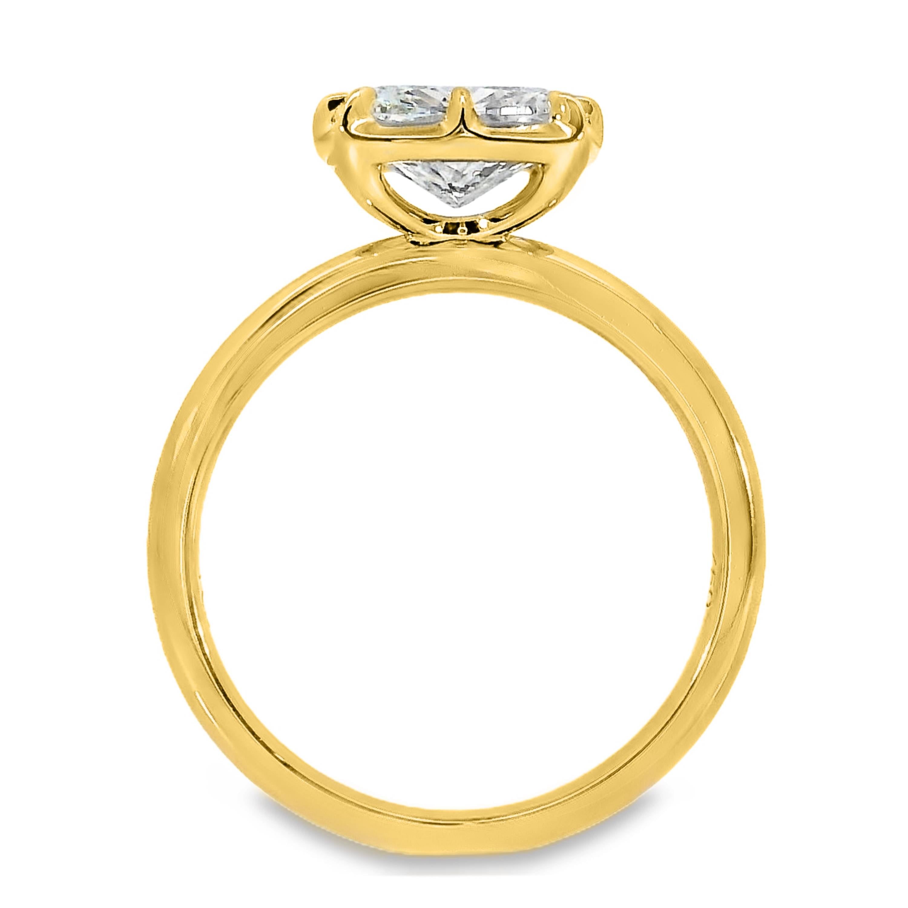 Georgina Diamond Solitaire Cushion Cut Engagement Ring