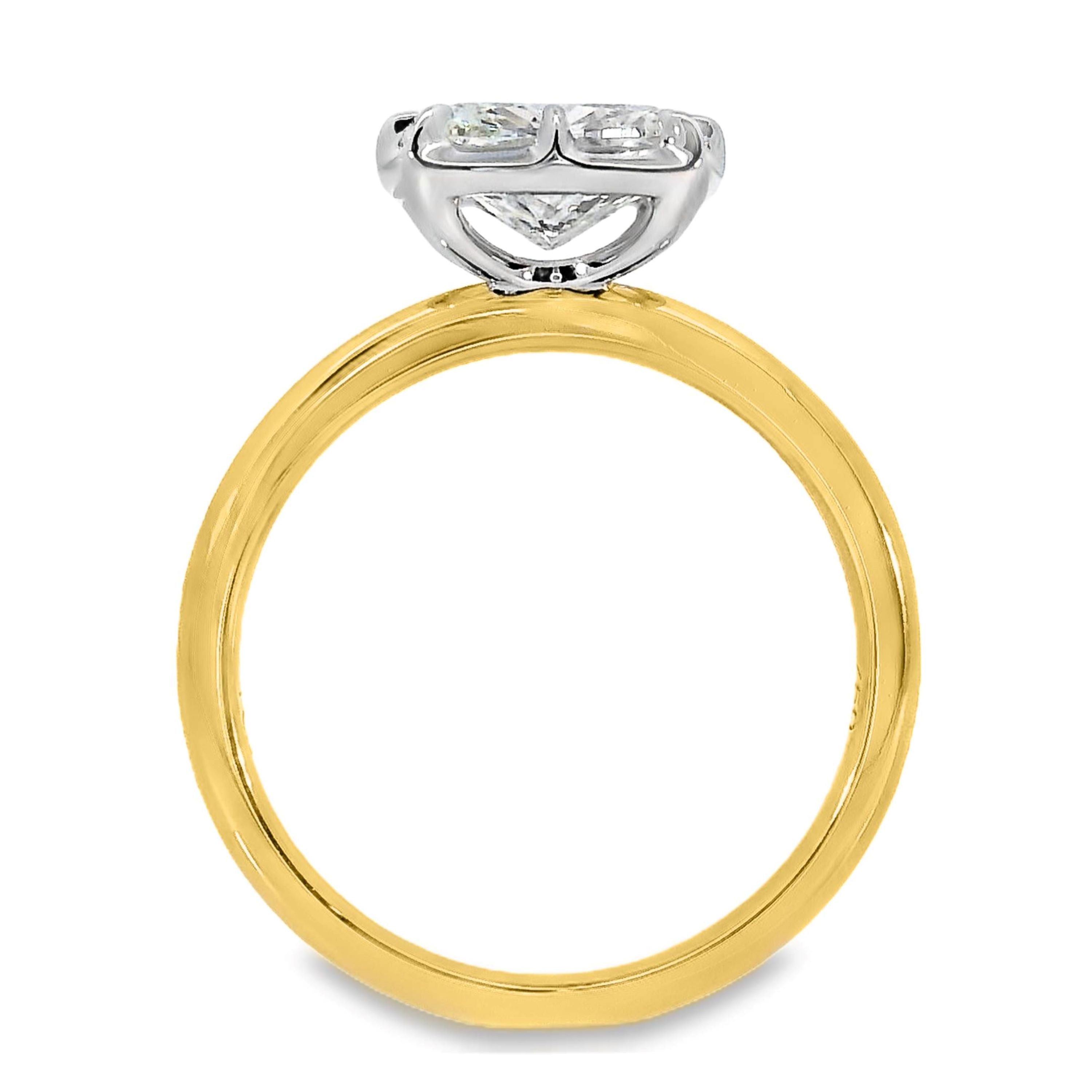 Georgina Diamond Solitaire Cushion Cut Engagement Ring