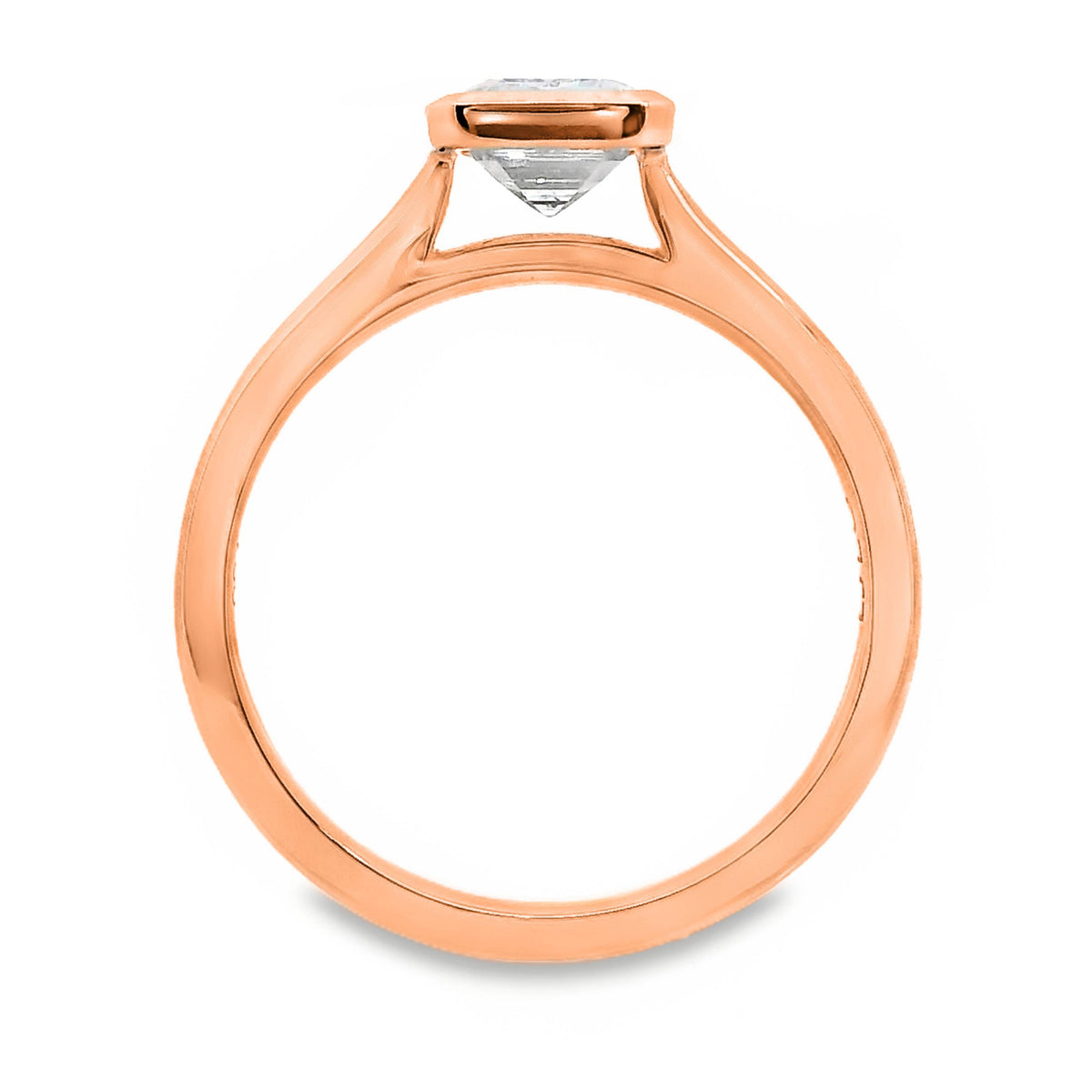 Norah Natural Diamond Solitaire Emerald Cut Engagement Ring