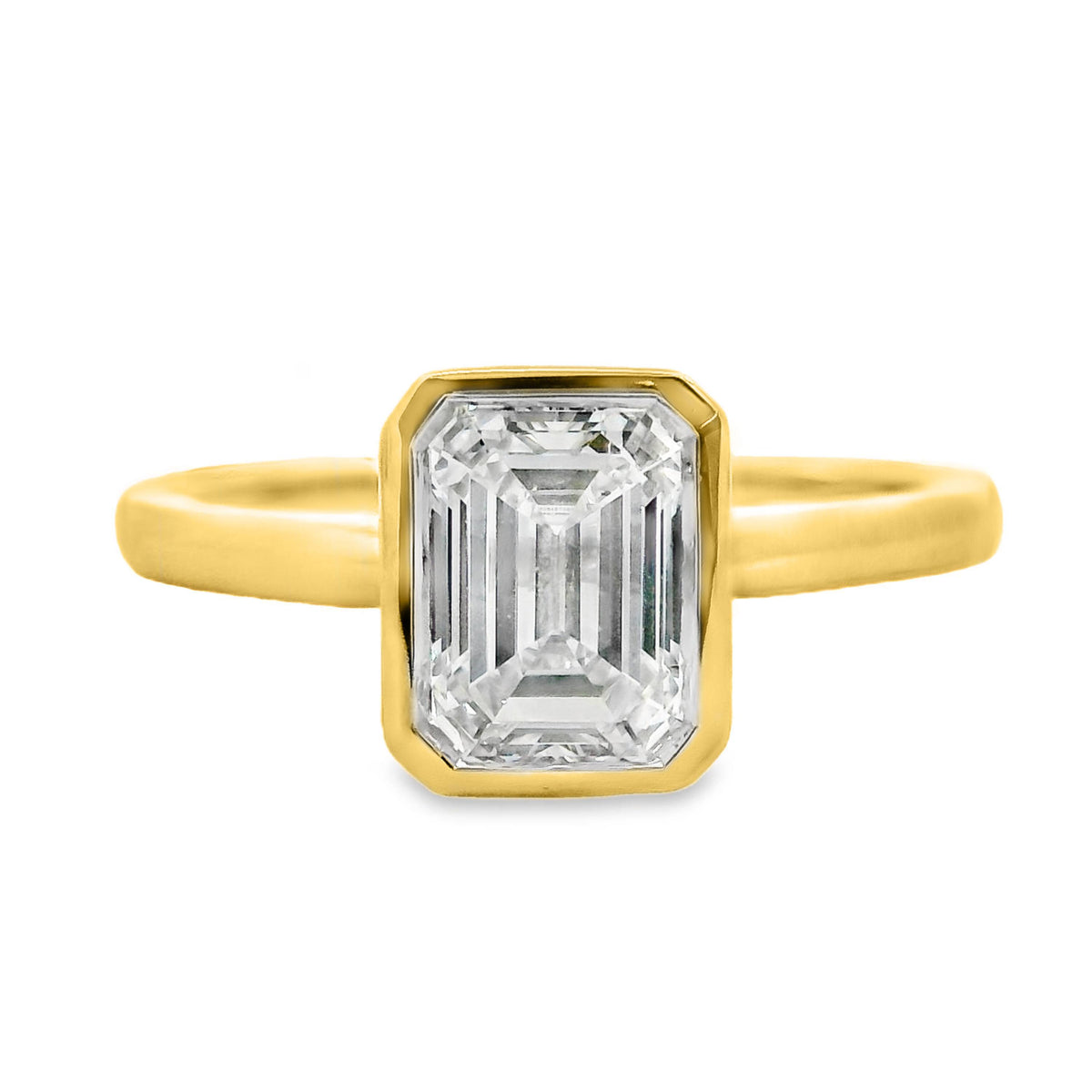 Norah Natural Diamond Solitaire Emerald Cut Engagement Ring