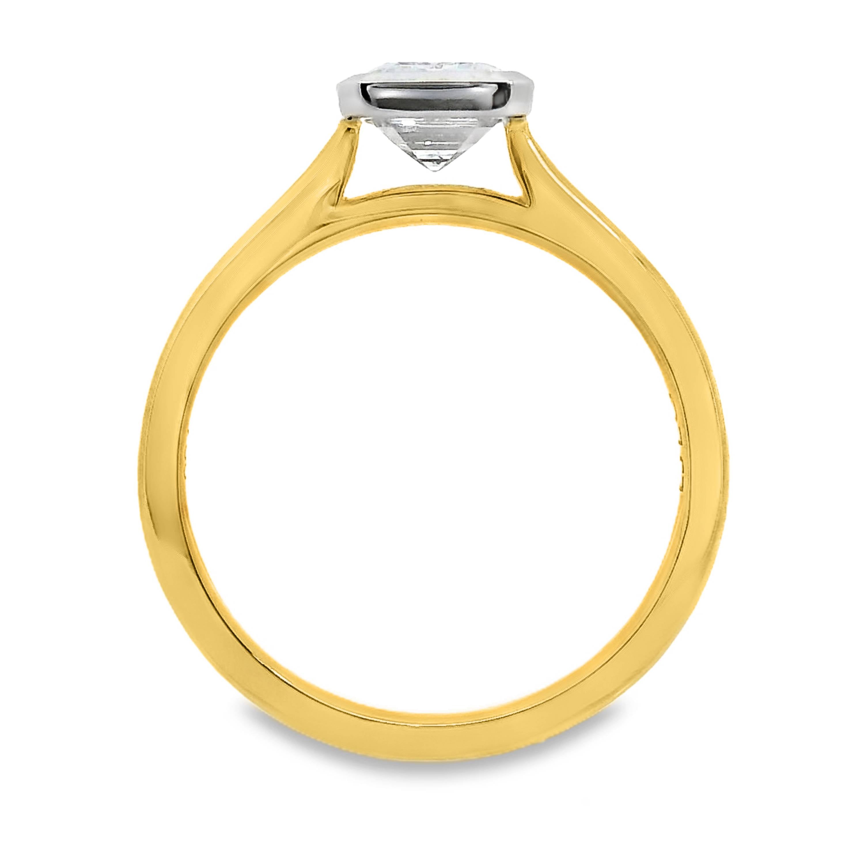 Norah Natural Diamond Solitaire Emerald Cut Engagement Ring