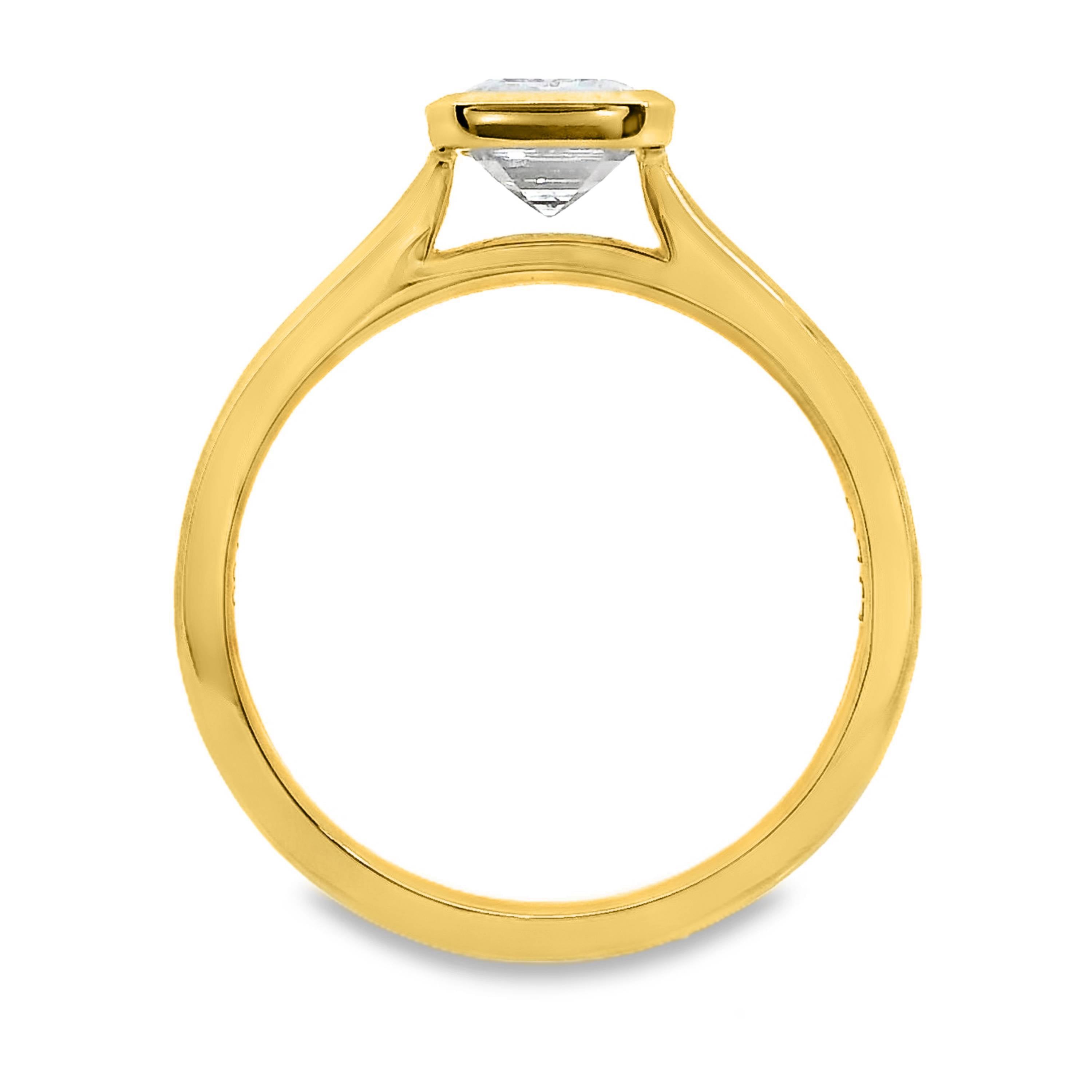 Norah Natural Diamond Solitaire Emerald Cut Engagement Ring