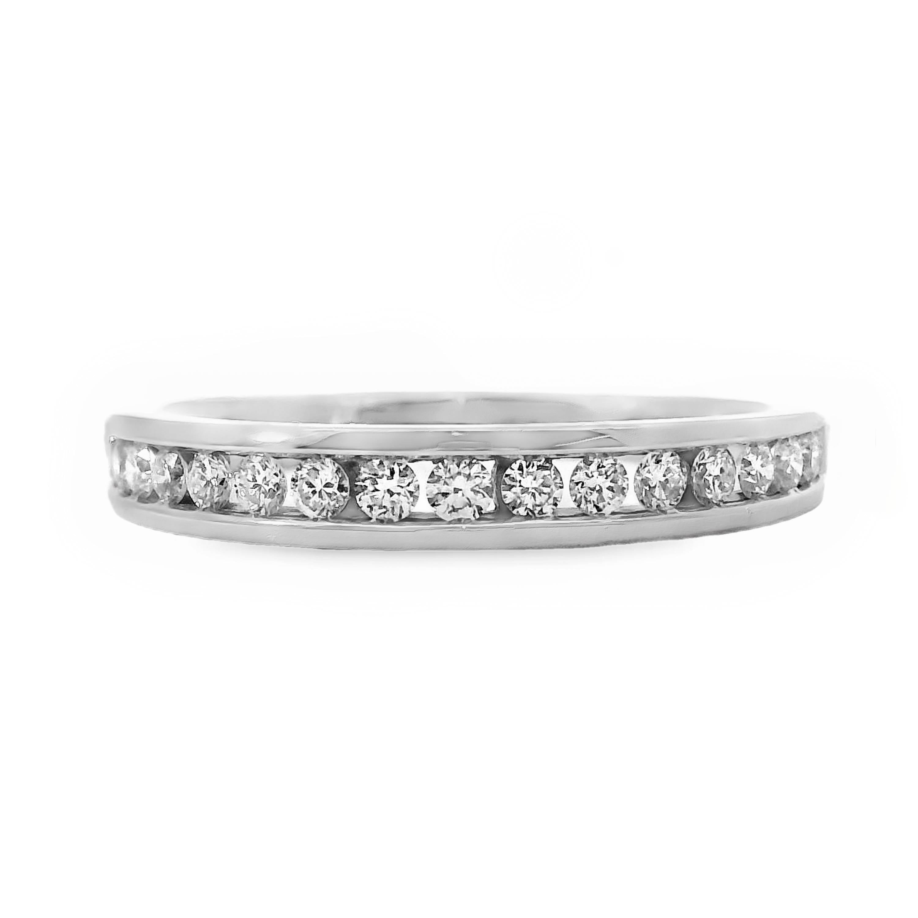 Brilliant Cut Channel Set Ring 18 = 0.33ct