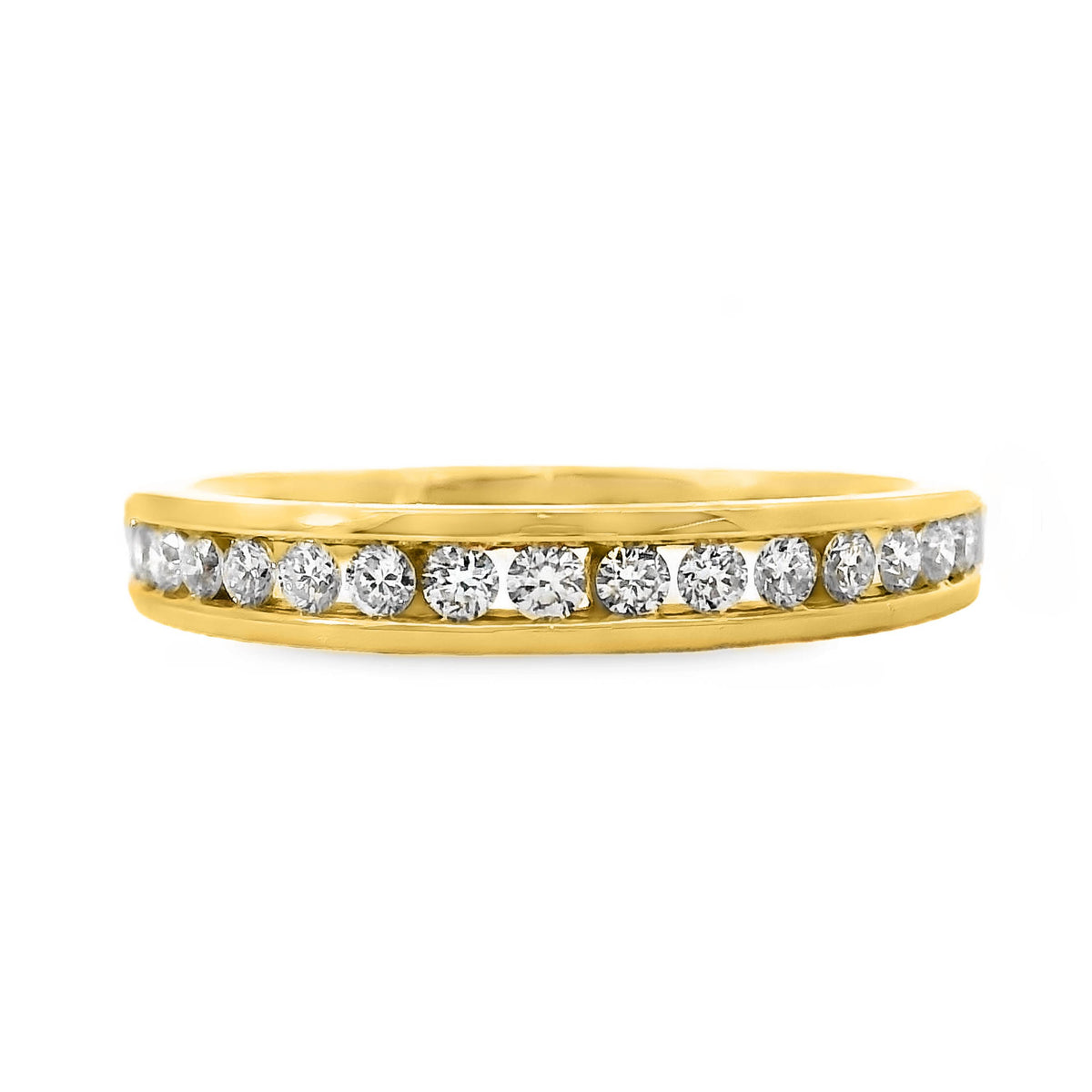 Brilliant Cut Channel Set Ring 18 = 0.33ct