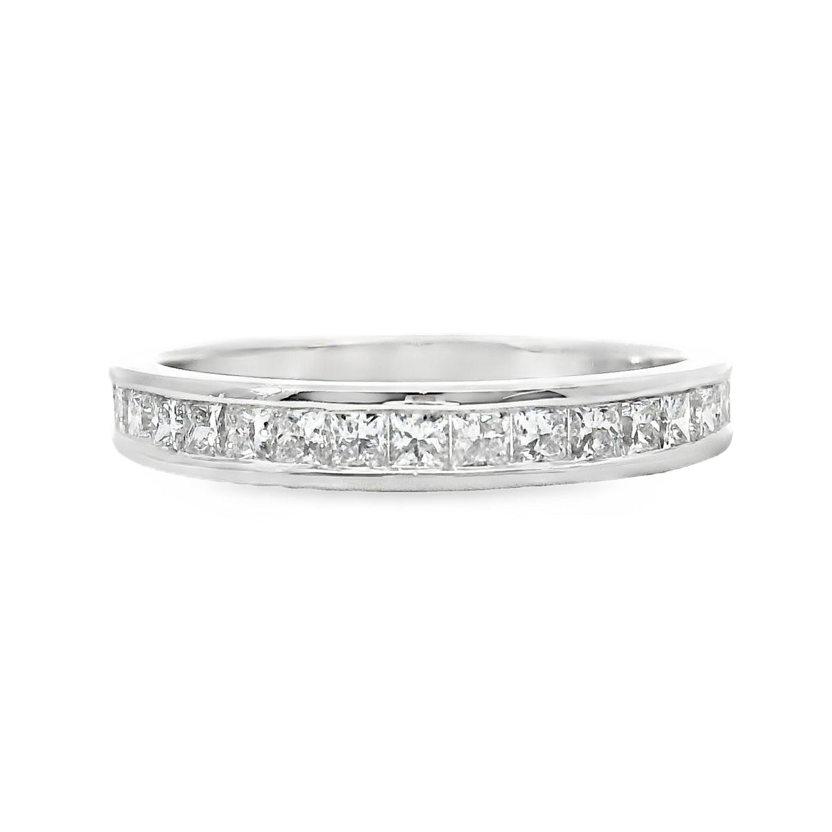 Princess Cut Channel Set Ring 19 = 0.65ct
