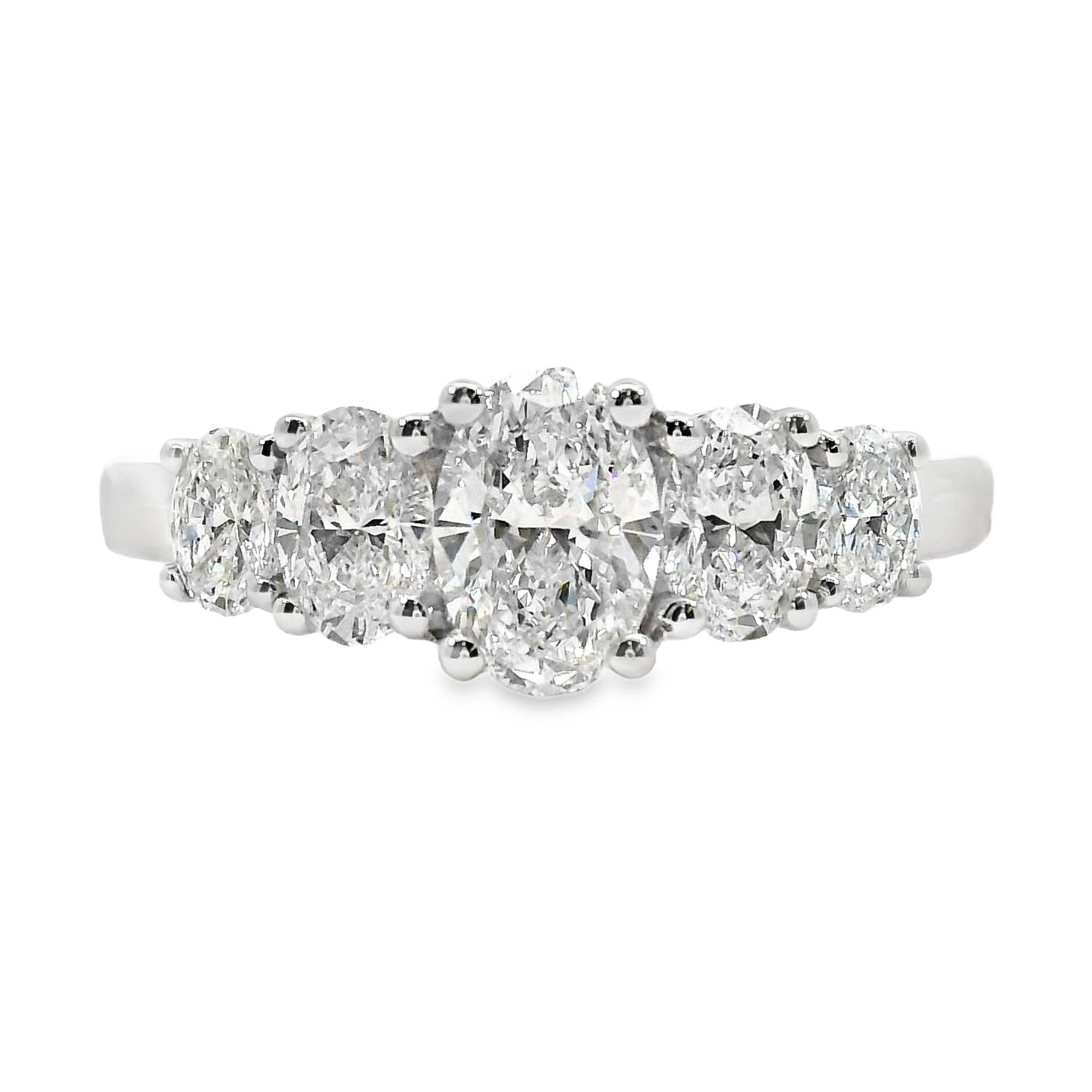 May Oval Cut 5 Diamond Ring