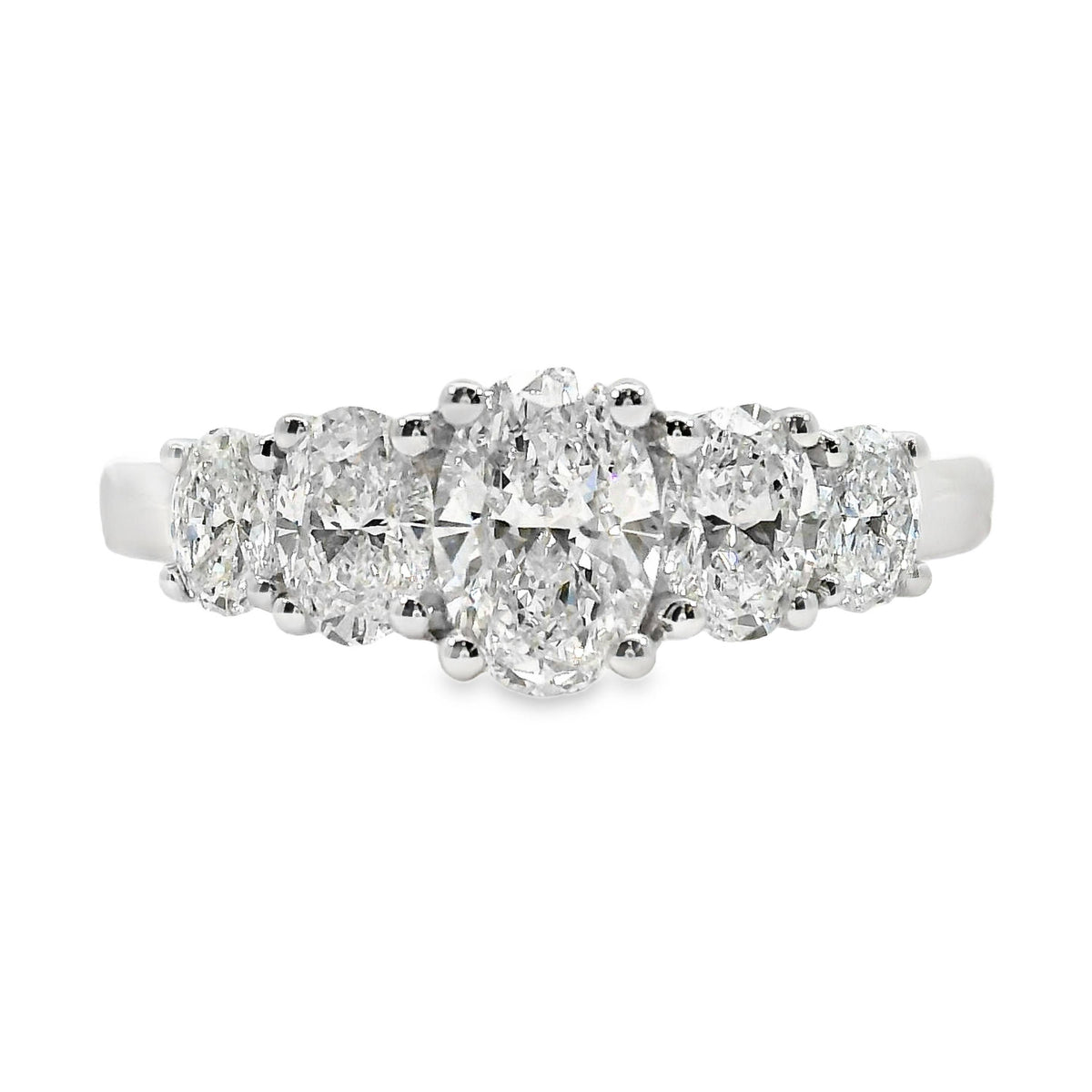 May Oval Cut 5 Diamond Ring