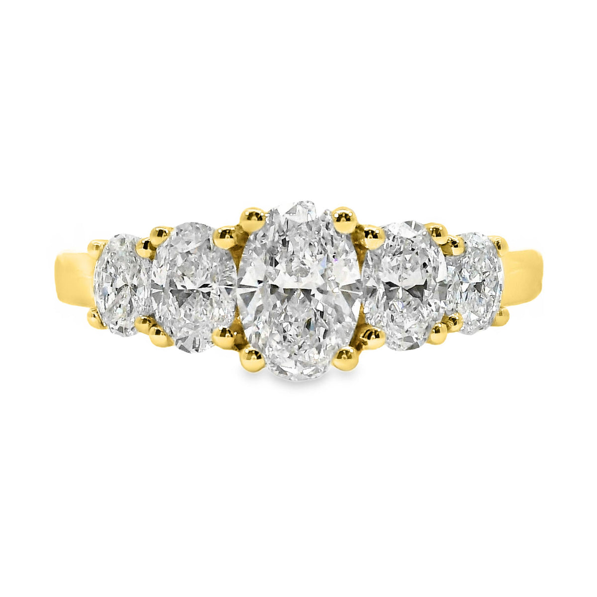 May Oval Cut 5 Diamond Ring