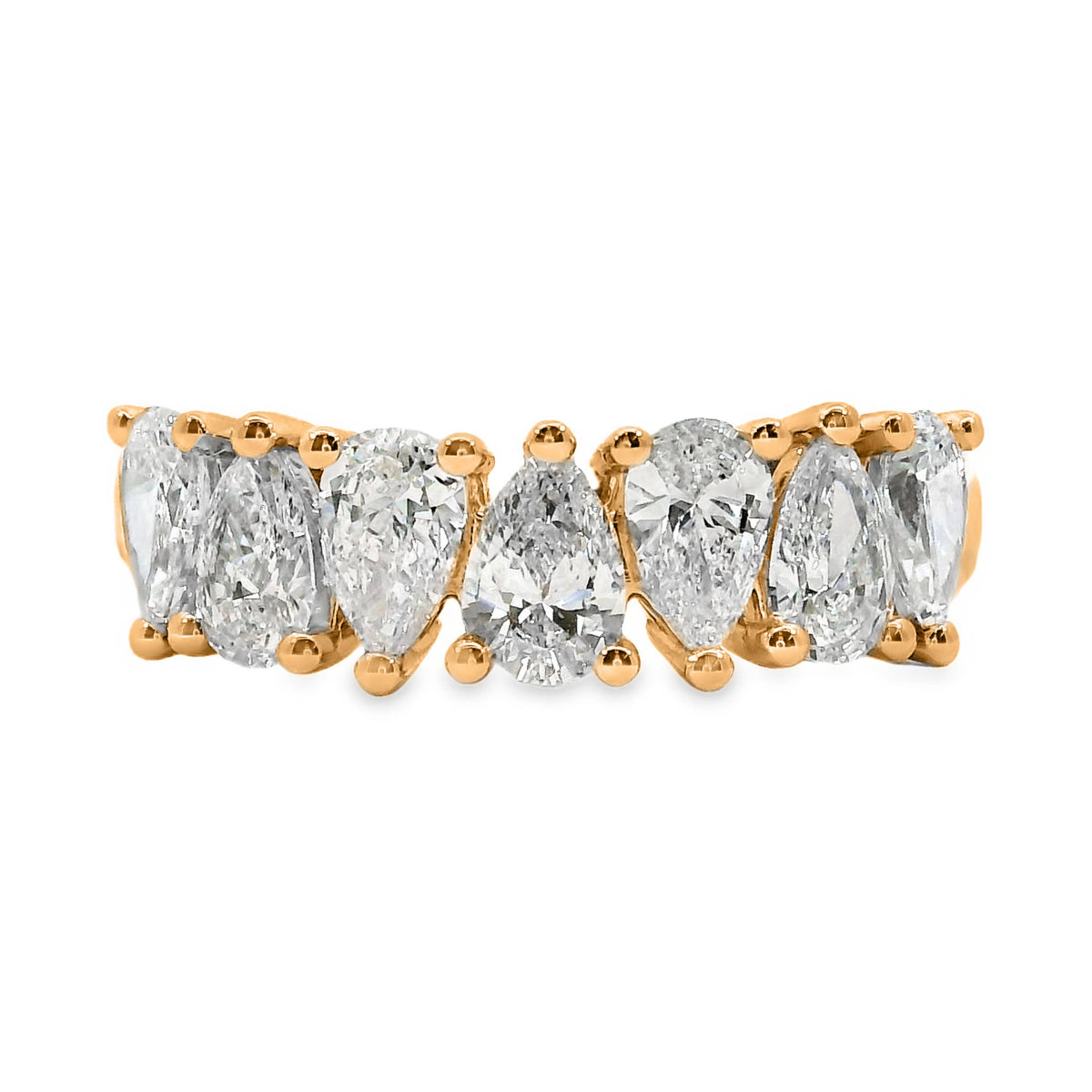 Juno Pear Cut 7 Diamond Ring