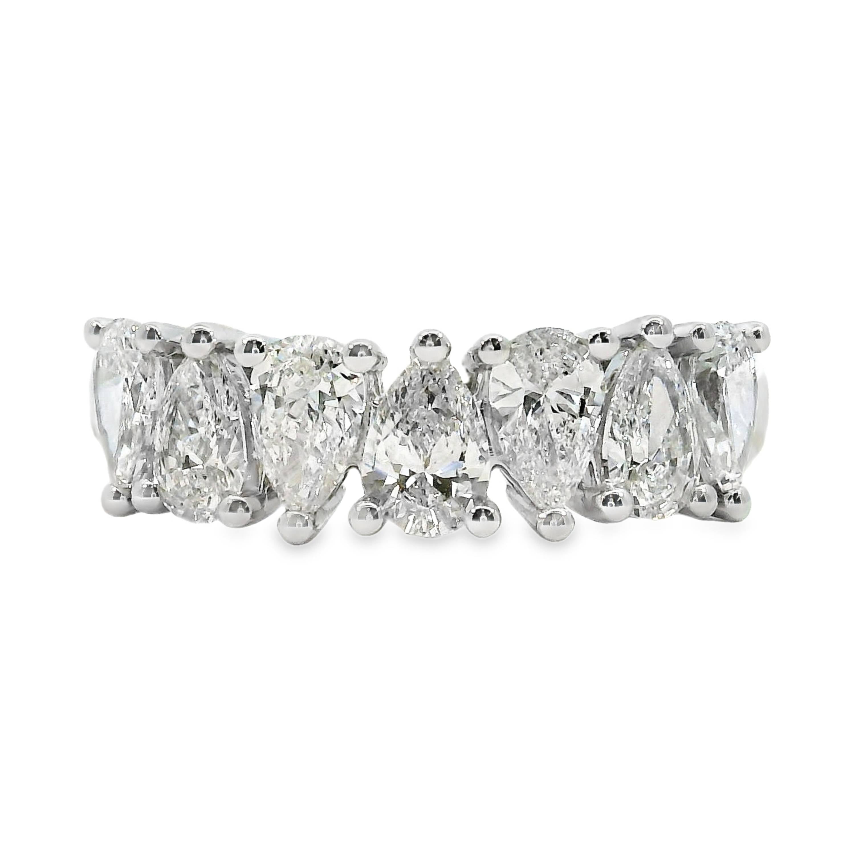 Juno Pear Cut 7 Diamond Ring