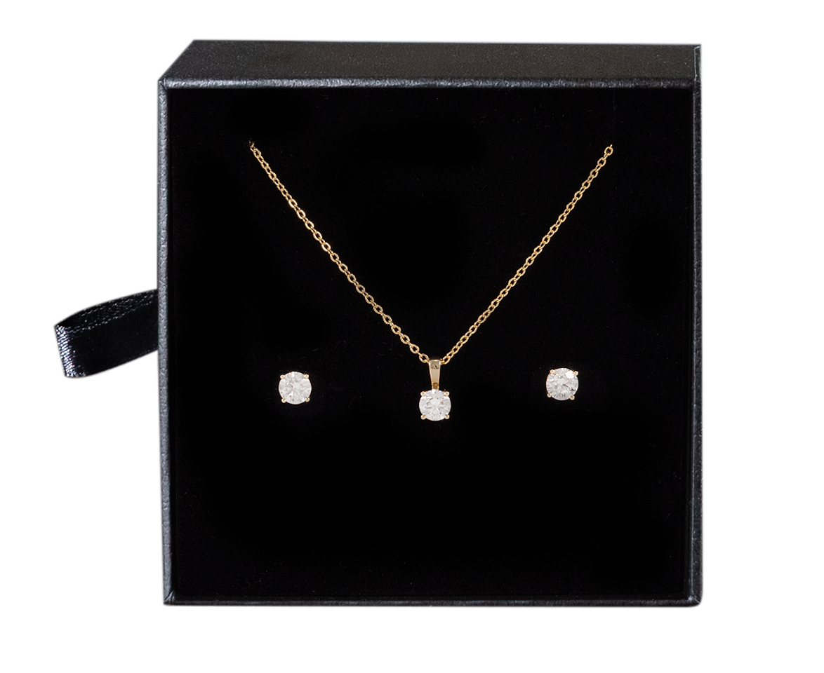 Lab Grown Diamond and Pendant gift set, 1.50ct Total diamond weight