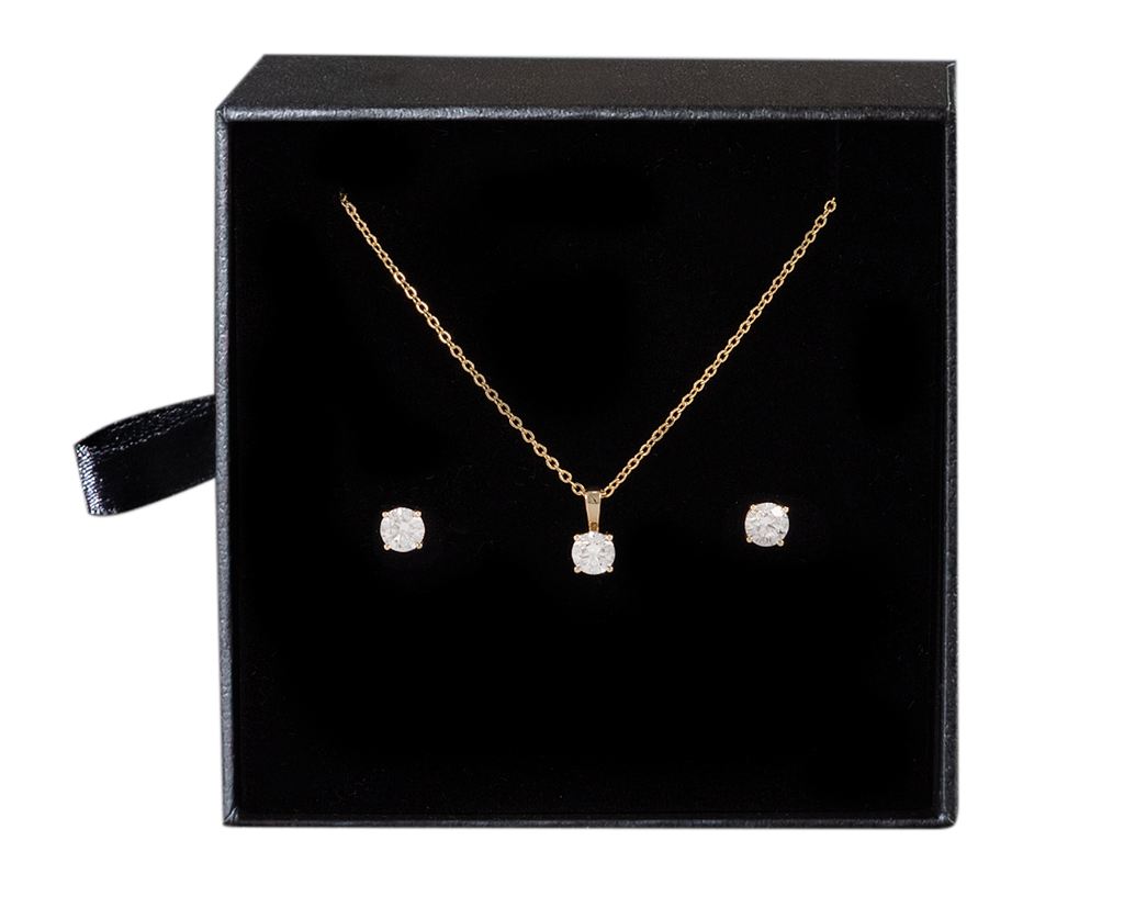 Lab Grown Diamond and Pendant gift set, 1.50ct Total diamond weight