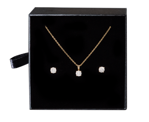 Lab Grown Diamond and Pendant gift set, 1.50ct Total diamond weight