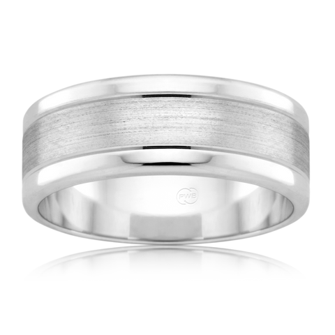 Classic Yellow Gold Brushed Centre Wedding Ring