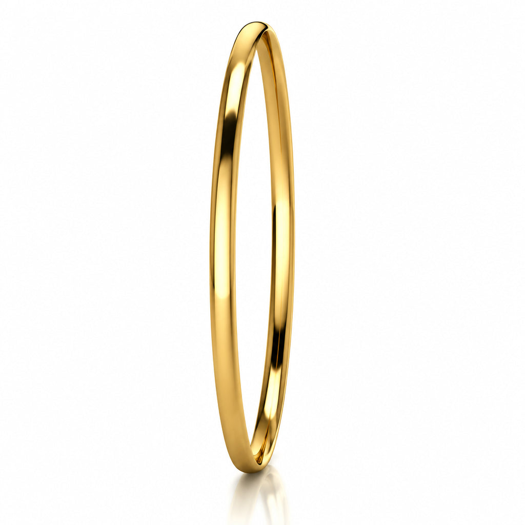 3mm Silver Filled Half Round Bangles