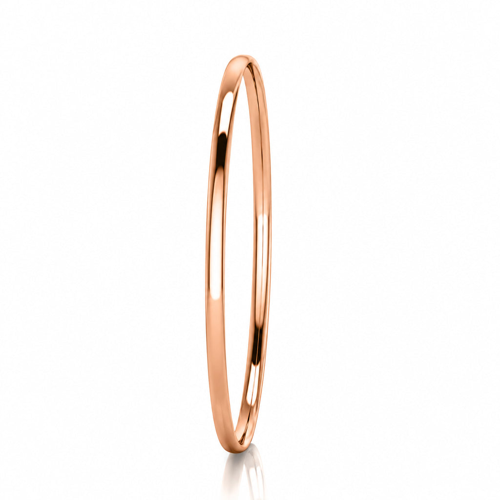 3mm Silver Filled Half Round Bangles