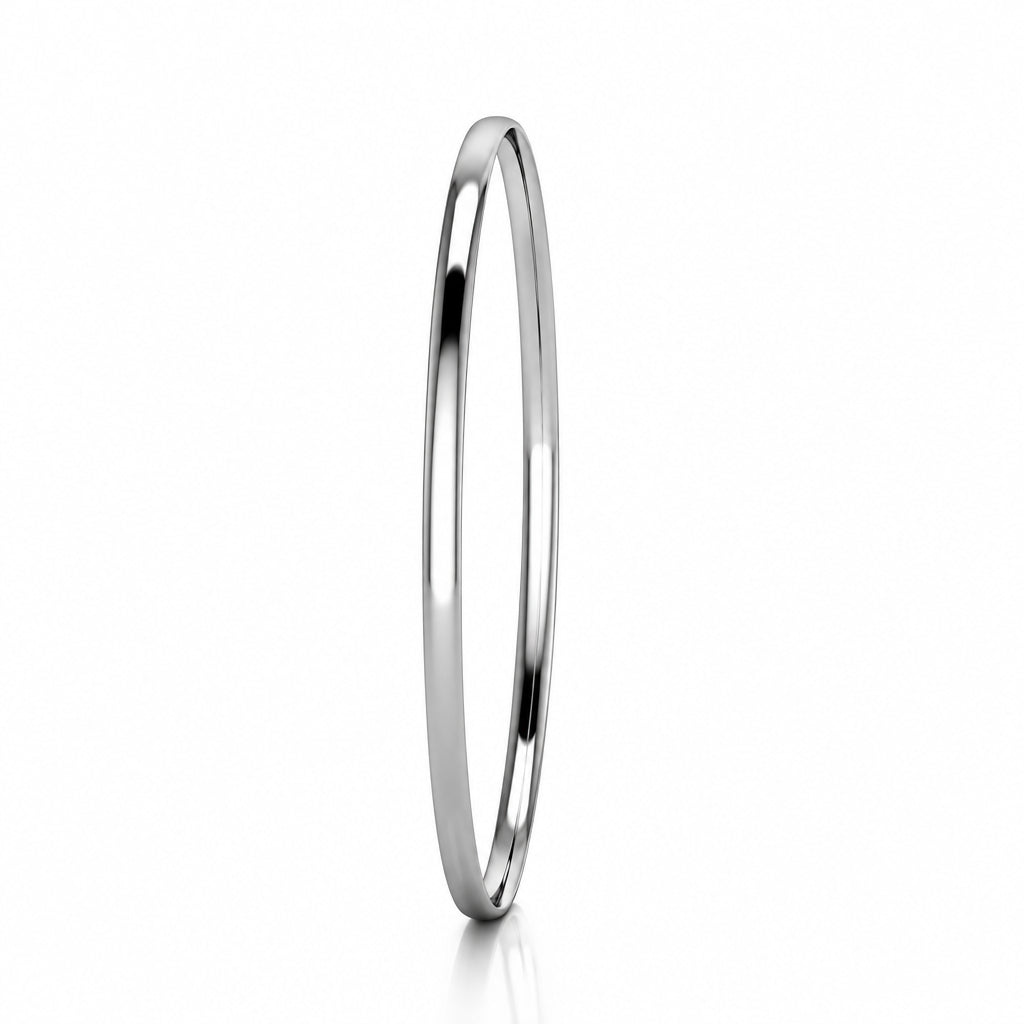 3mm Silver Filled Half Round Bangles