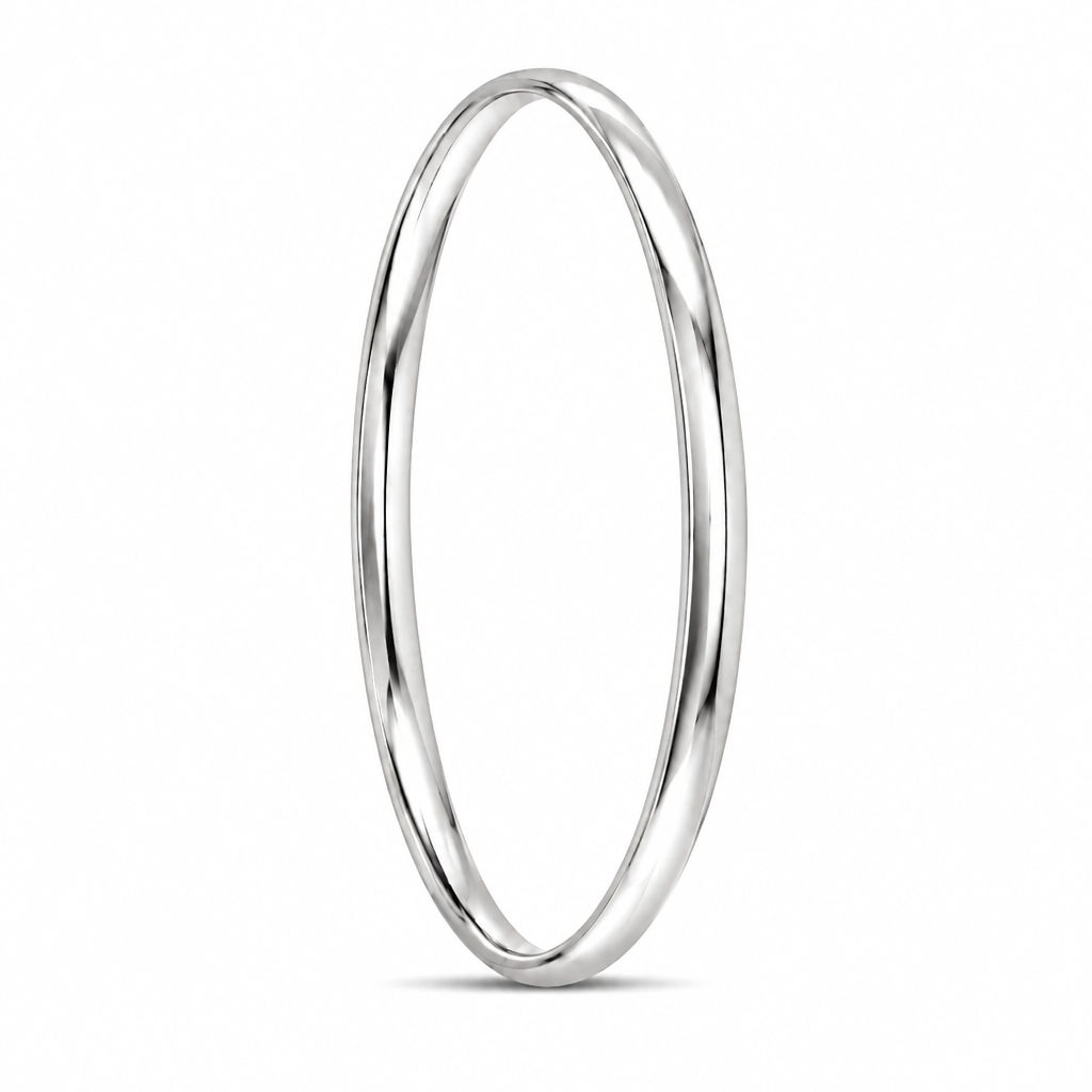 4.5mm Silver Filled Half Round Bangles
