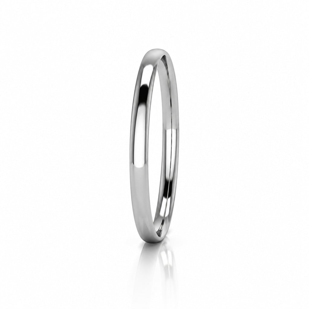 6mm Silver Filled Half Round Bangles