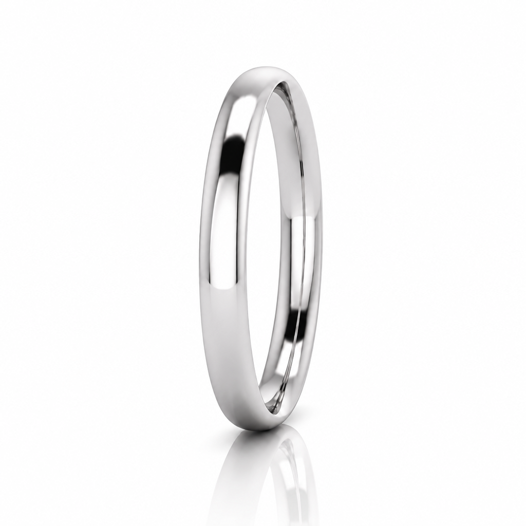 7.5mm Silver Filled Half Round Bangles