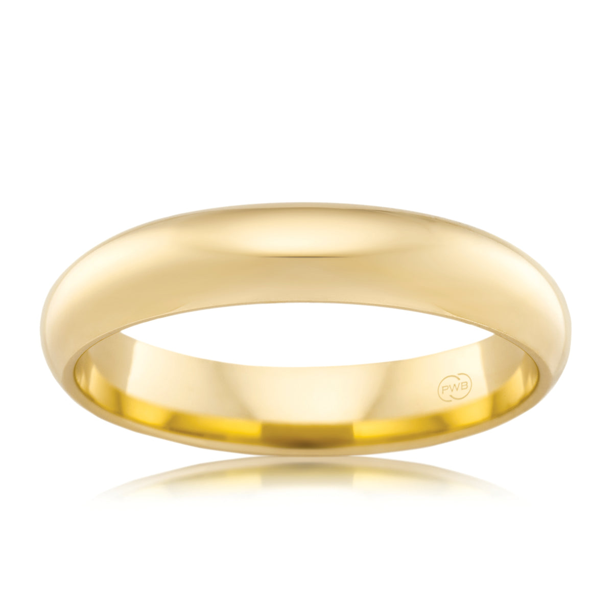 High Dome Rose Gold 4mm Ezy Fit Wedding Ring