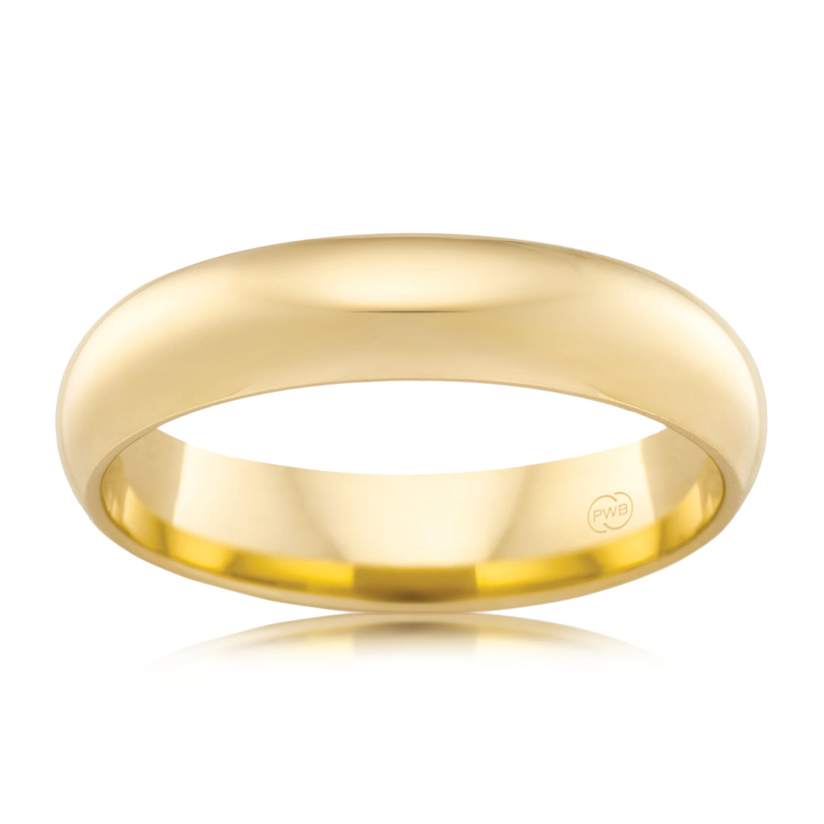 High Dome Rose Gold 5mm Ezy Fit Wedding Ring