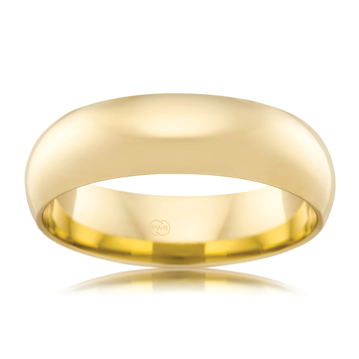 High Dome Rose Gold 6mm Ezy Fit Wedding Ring